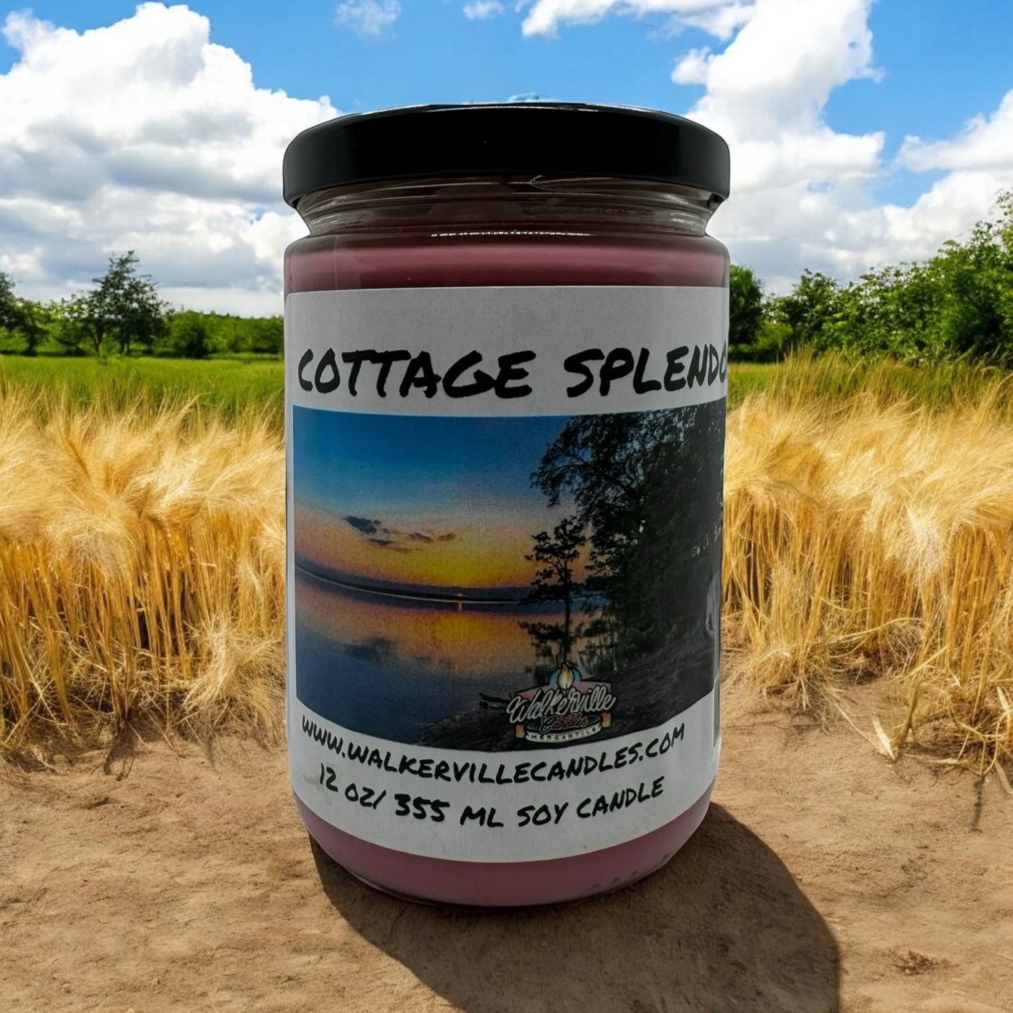 Cottage Splendor 100% Coconut Soy Eco-friendly 12 oz Candle Wood Wick