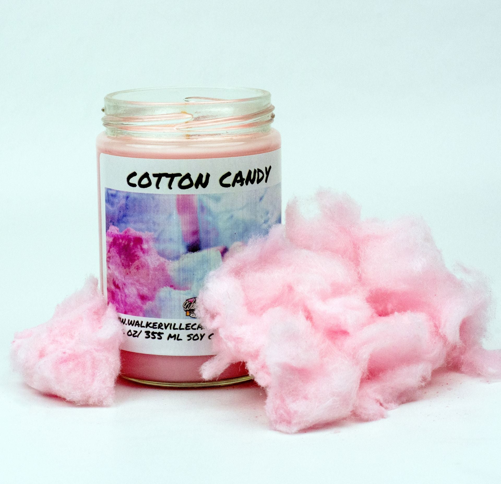 Cotton Candy Coconut Soy 12.5 oz/ 375 ml Candle Wood Wick - Walkerville Candles