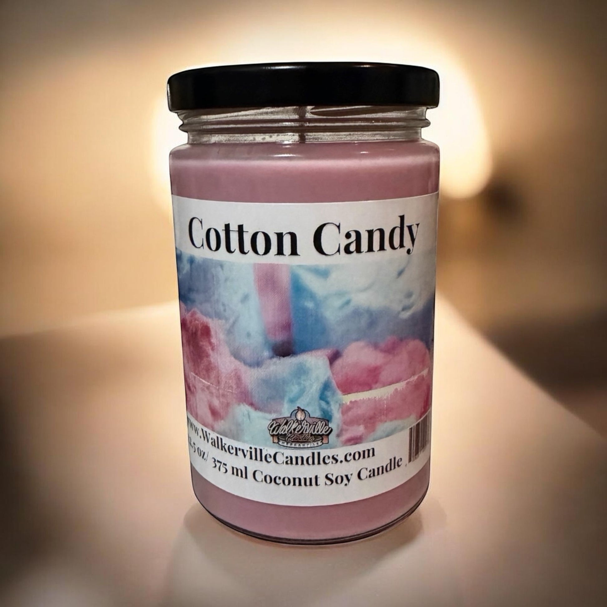 Cotton Candy Coconut Soy 12.5 oz/ 375 ml Candle Wood Wick - Walkerville Candles