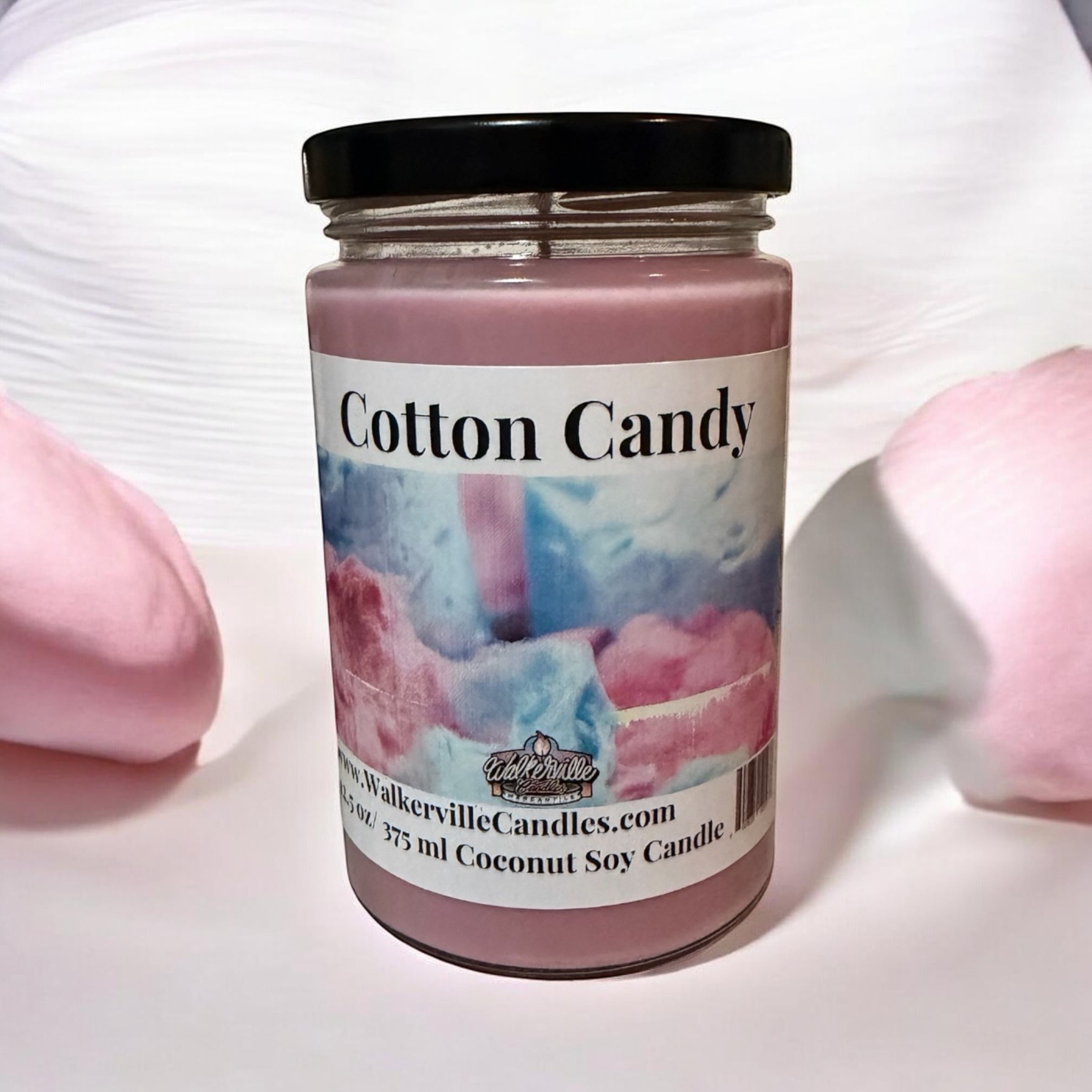 Cotton Candy Coconut Soy 12.5 oz/ 375 ml Candle Wood Wick - Walkerville Candles