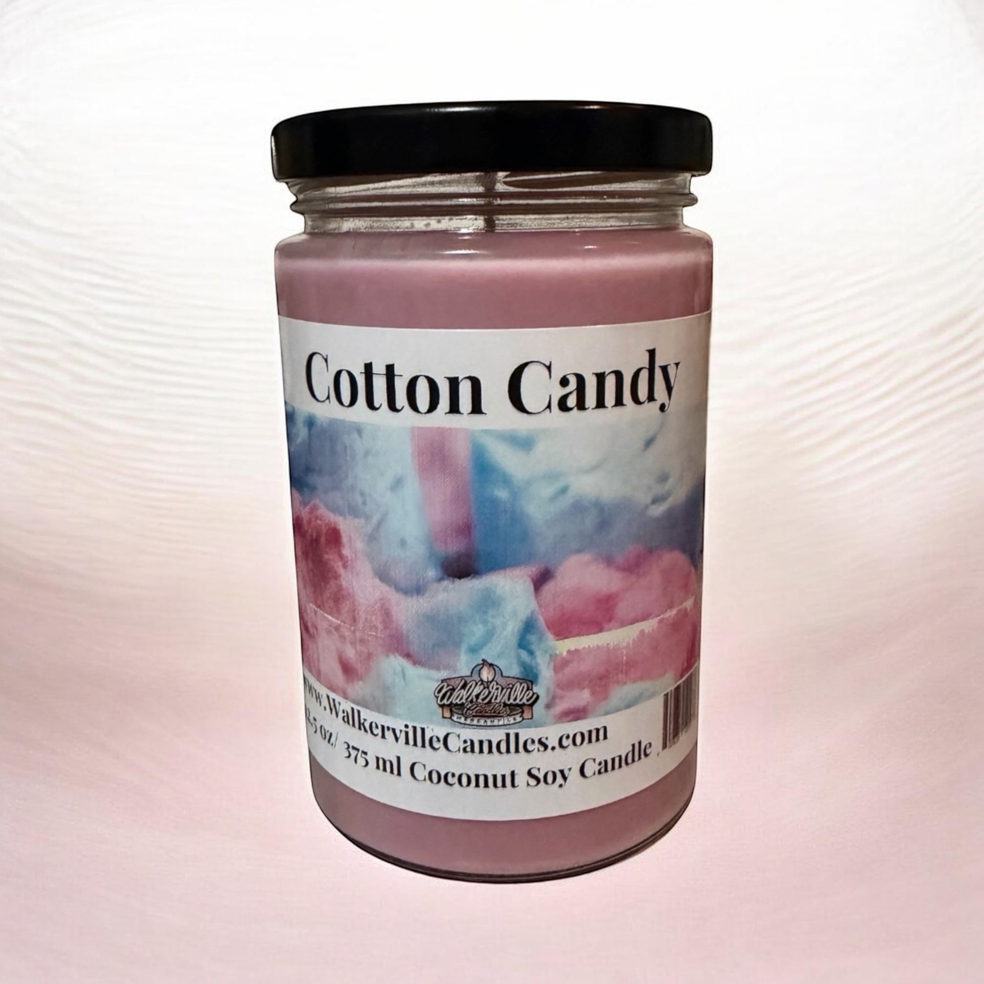 Cotton Candy Coconut Soy 12.5 oz/ 375 ml Candle Wood Wick - Walkerville Candles
