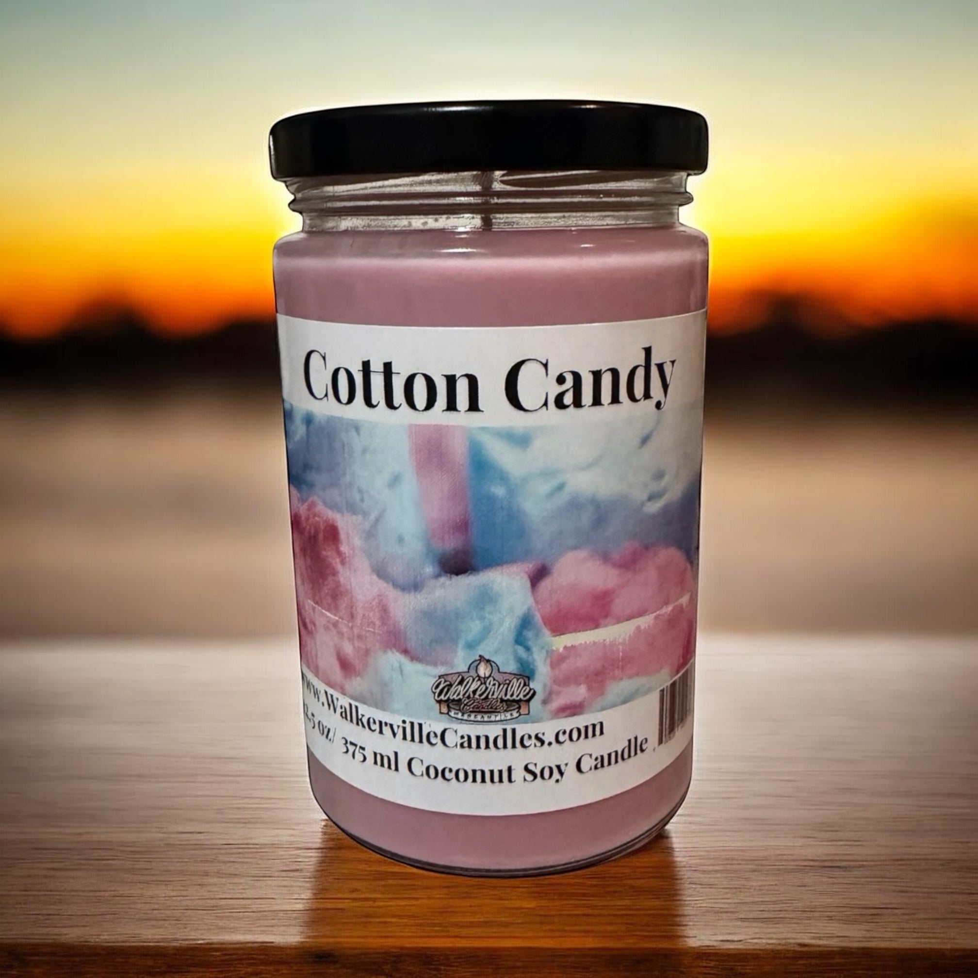 Cotton Candy Coconut Soy 12.5 oz/ 375 ml Candle Wood Wick - Walkerville Candles