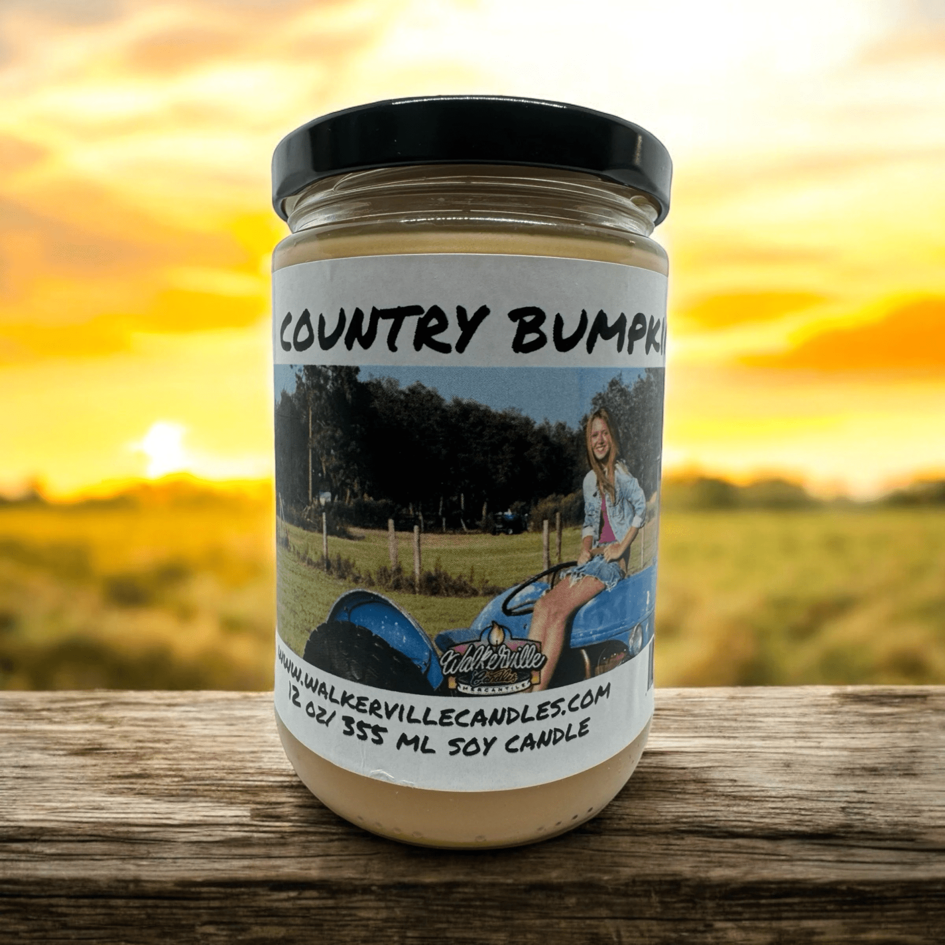 Country Bumpkin Coconut Soy 12.5 oz/ 375 ml Candle Wood Wick - Walkerville Candles