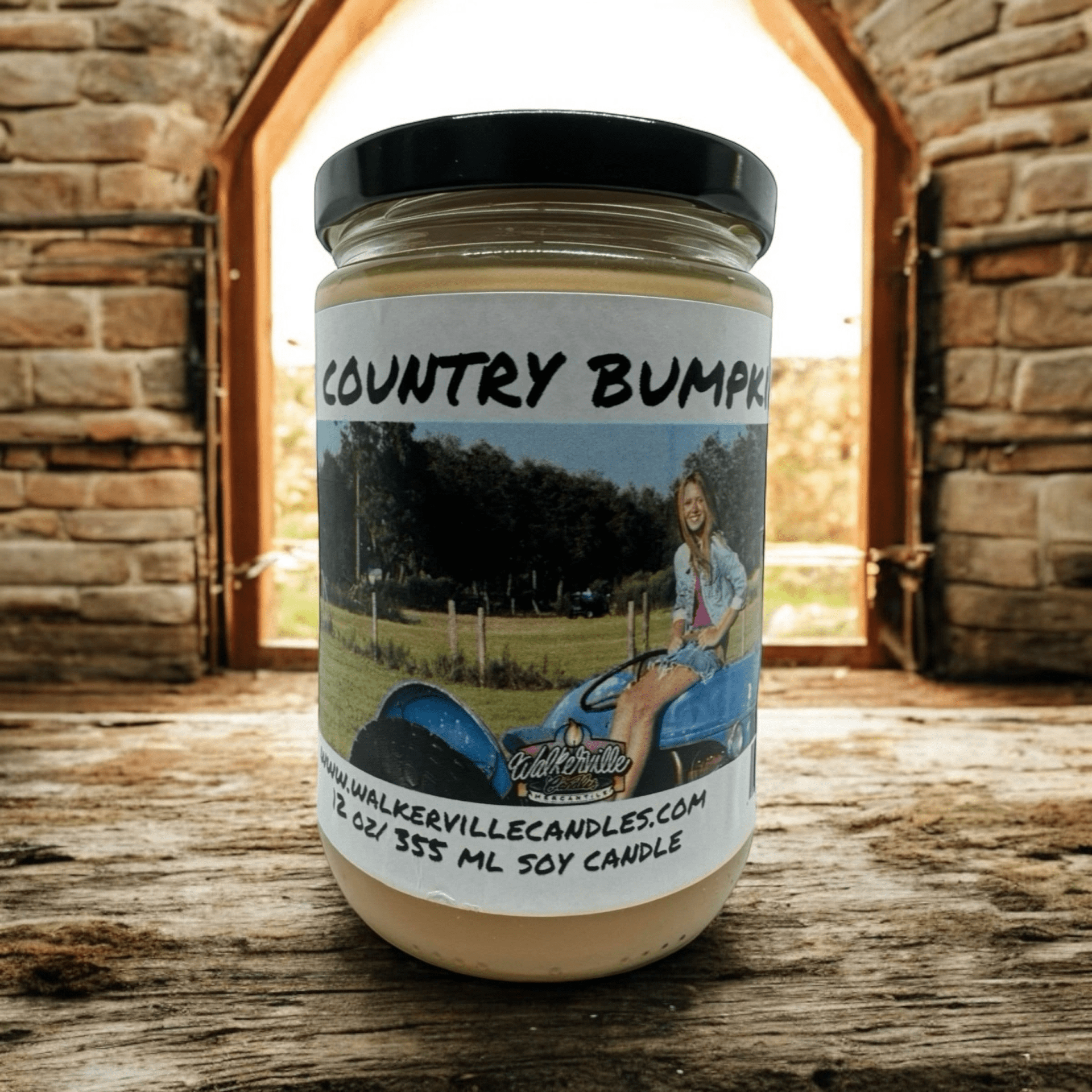 Country Bumpkin Coconut Soy 12.5 oz/ 375 ml Candle Wood Wick - Walkerville Candles