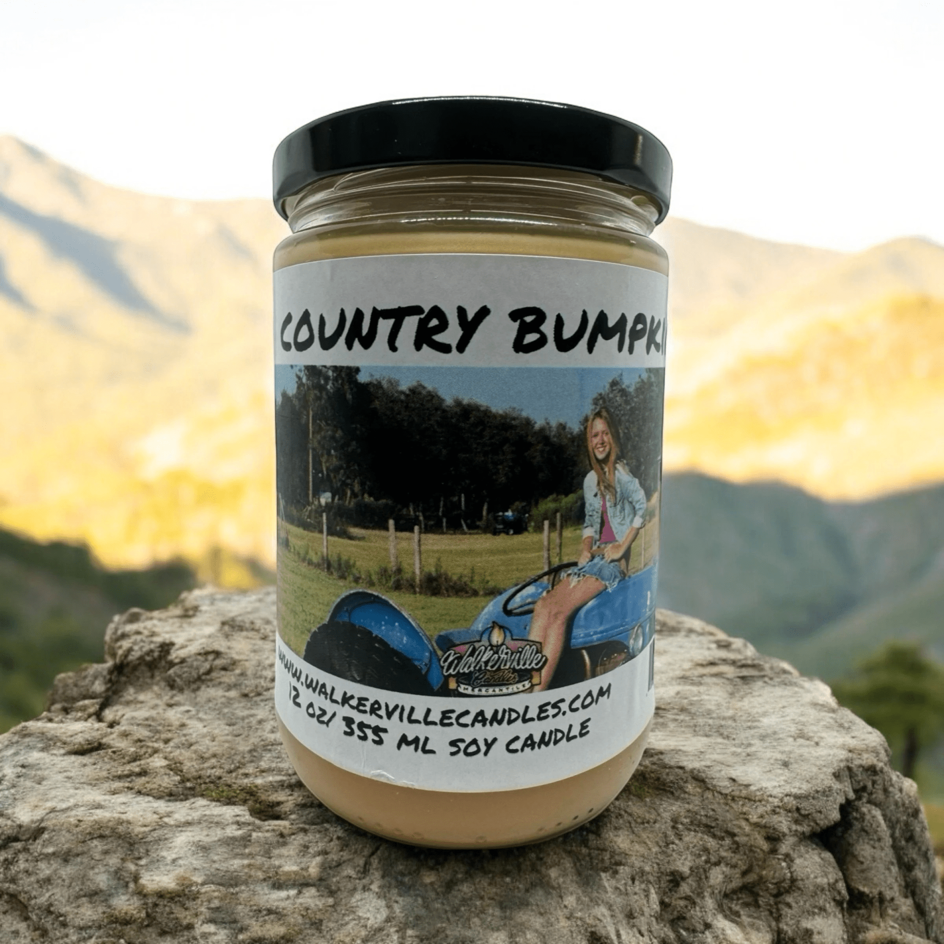 Country Bumpkin Coconut Soy 12.5 oz/ 375 ml Candle Wood Wick - Walkerville Candles