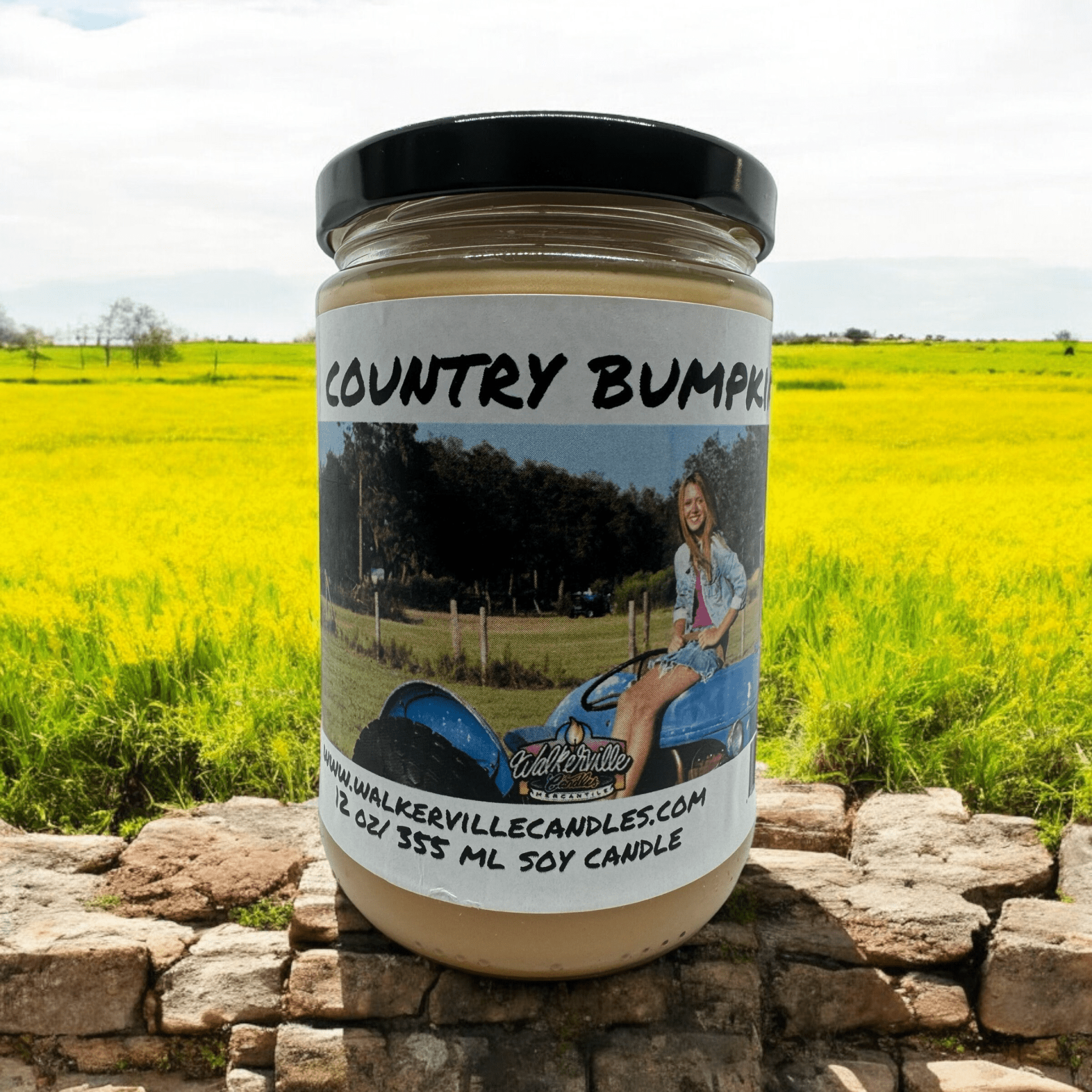 Country Bumpkin Coconut Soy 12.5 oz/ 375 ml Candle Wood Wick - Walkerville Candles
