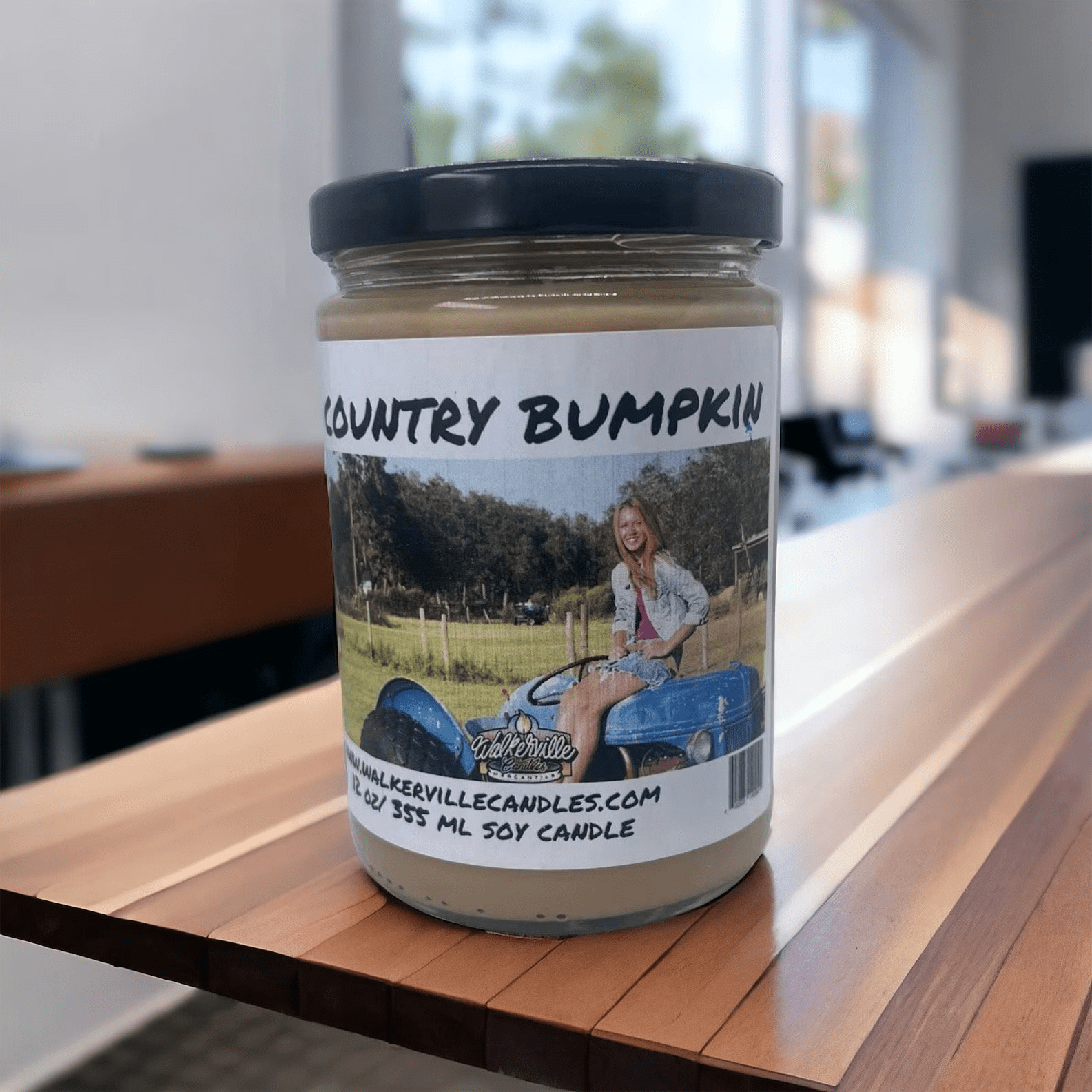 Country Bumpkin Coconut Soy 12.5 oz/ 375 ml Candle Wood Wick - Walkerville Candles