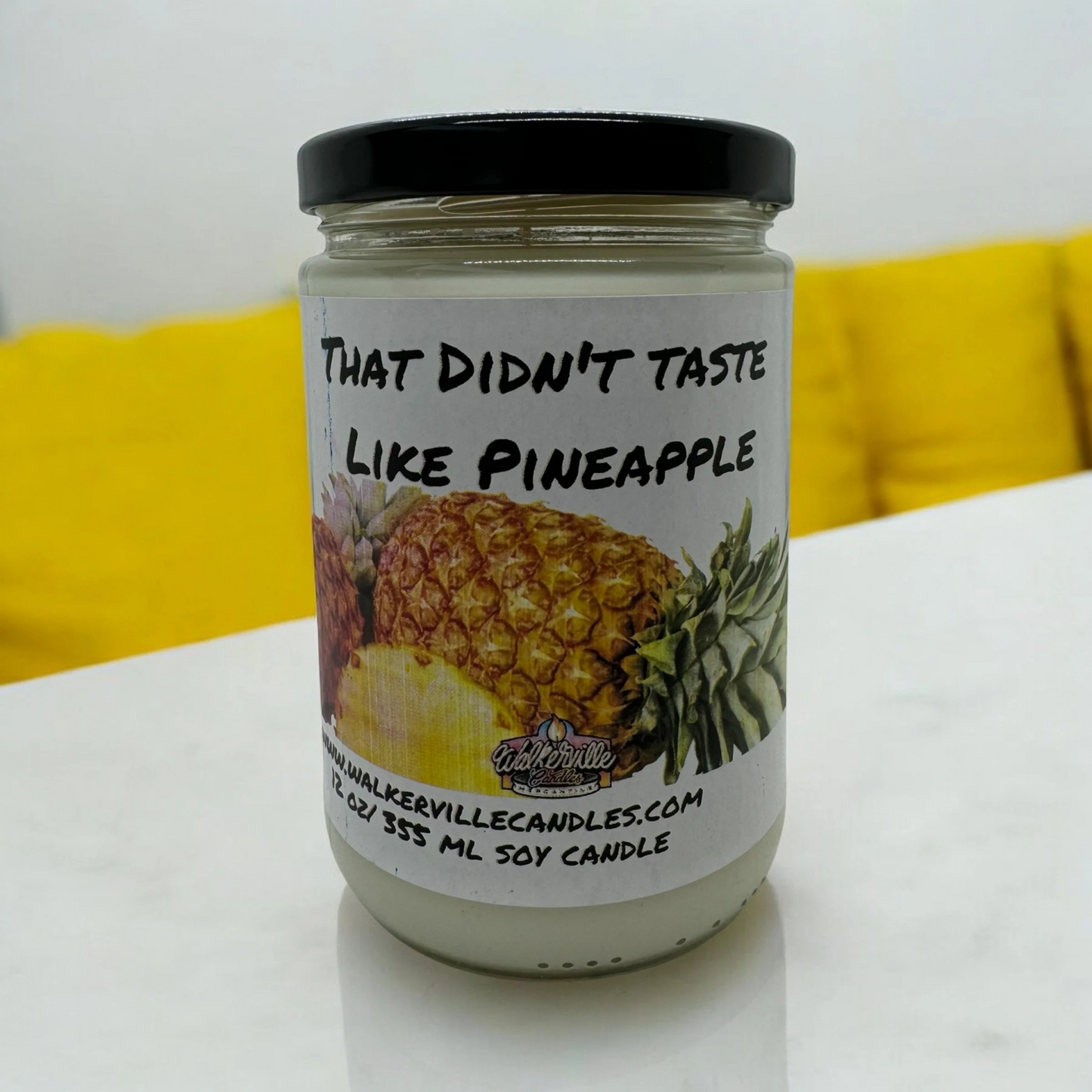That Didn't Taste Like Pineapple 100% Coconut Soy Eco-friendly 12 oz Candle Wood Wick