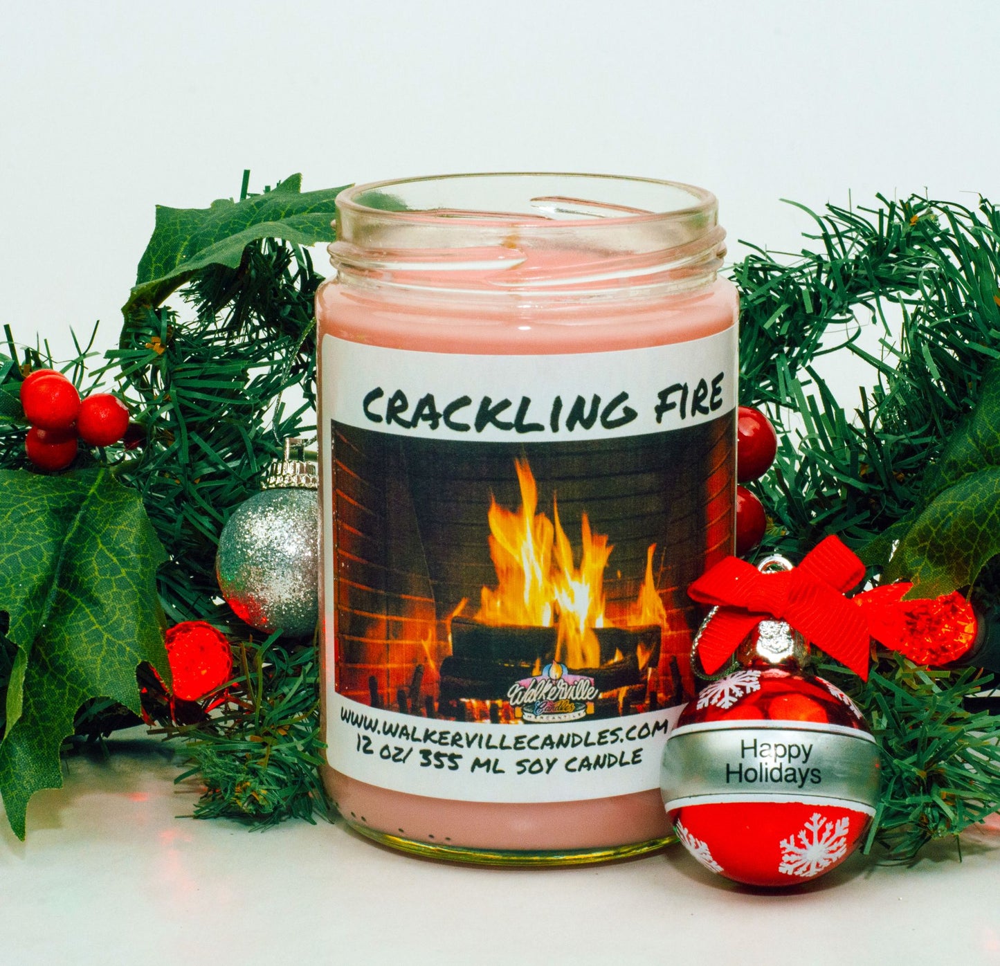 Crackling Fire 100% Coconut Soy Eco-friendly 12 oz Candle Wood Wick
