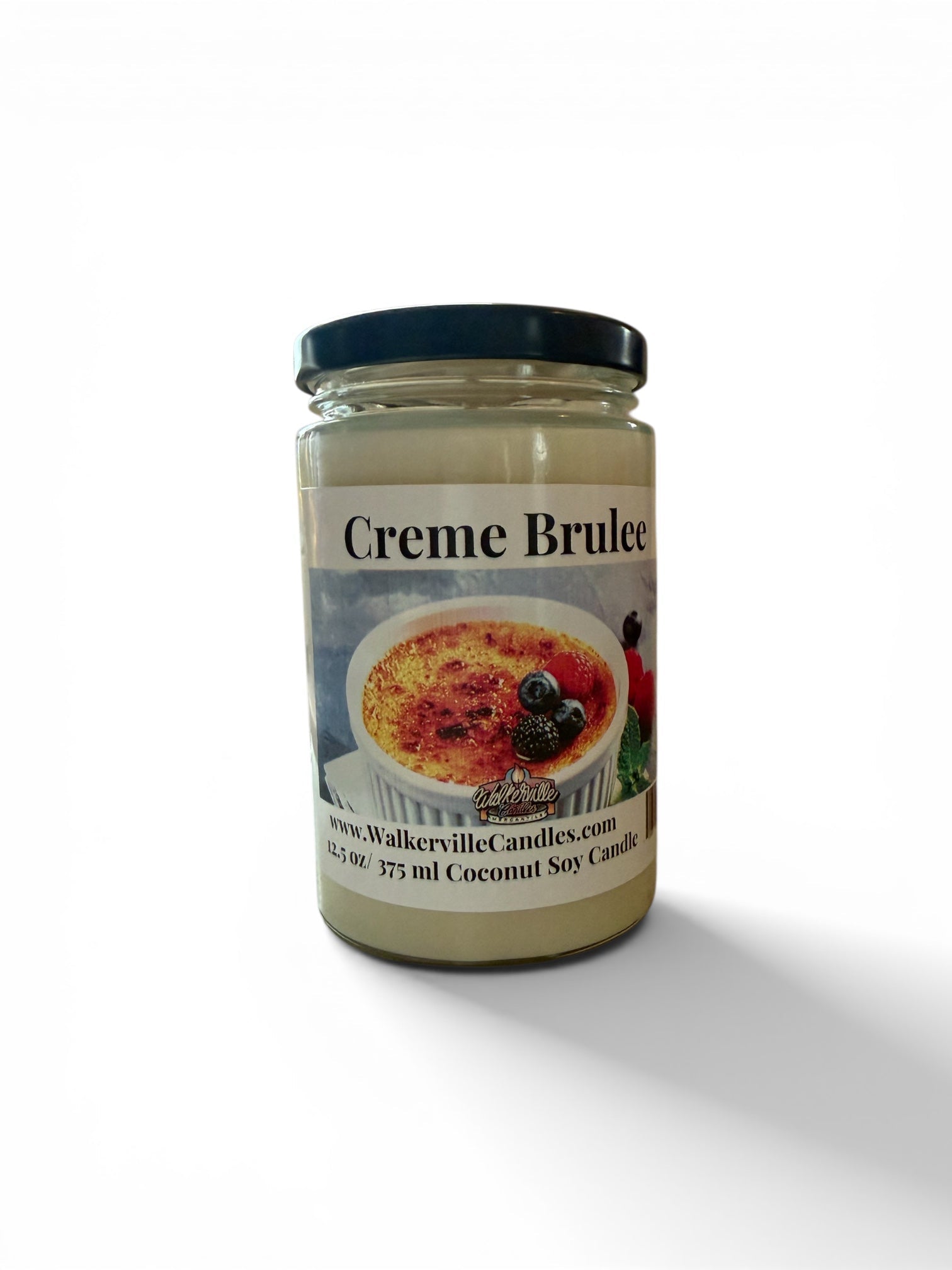 Crème Brulée Coconut Soy 12.5 oz/ 375 ml Candle Wood Wick - Walkerville Candles