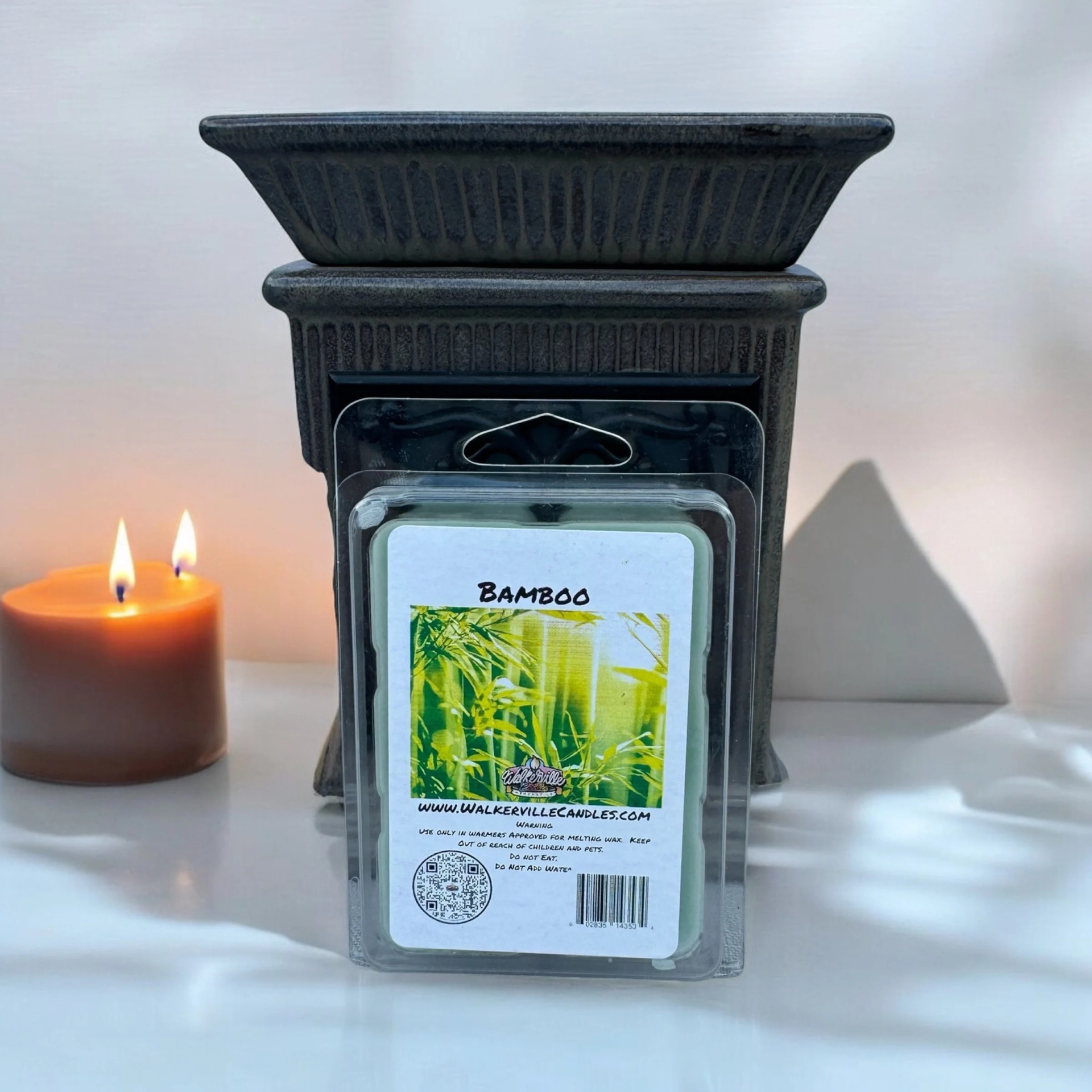 Bamboo Vegan Soy wax, Hand-poured, Eco-friendly Clean Woodsy Wax Melt