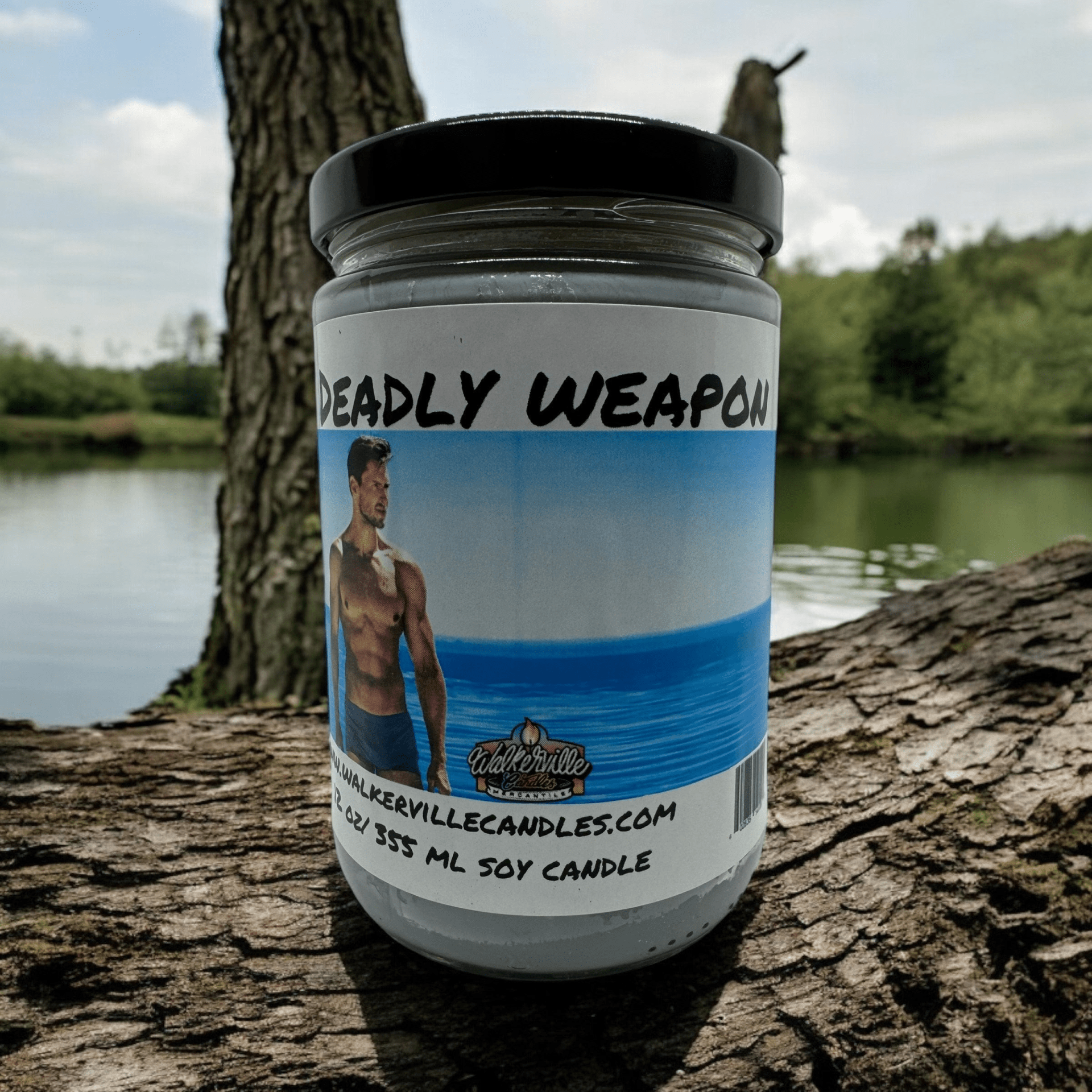 Deadly Weapon Coconut Soy 12.5 oz/ 375 ml Candle Wood Wick - Walkerville Candles