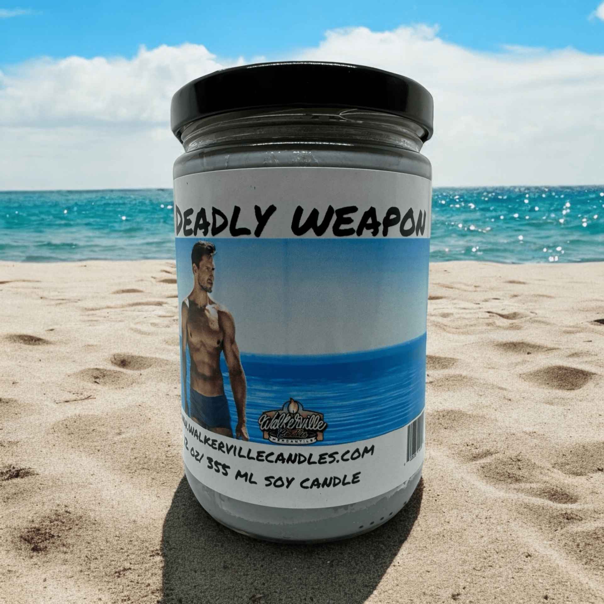 Deadly Weapon Coconut Soy 12.5 oz/ 375 ml Candle Wood Wick - Walkerville Candles