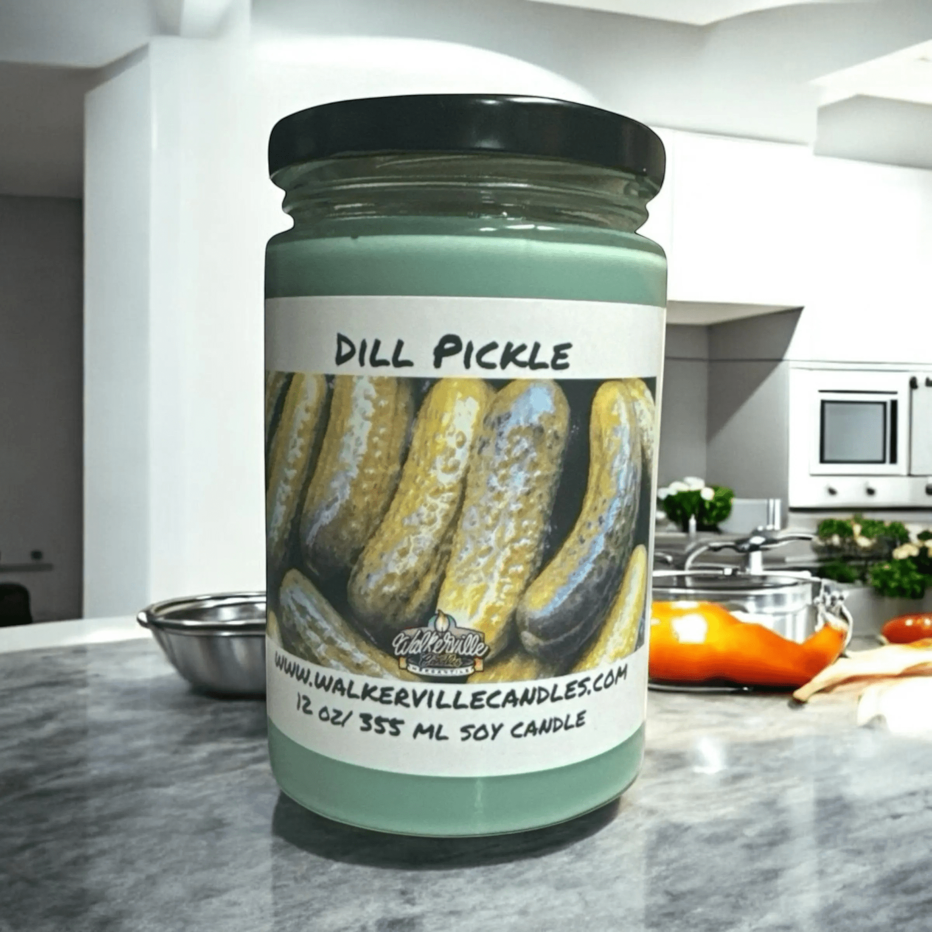 Dill Pickle Coconut Soy 12.5 oz/ 375 ml Candle Wood Wick - Walkerville Candles