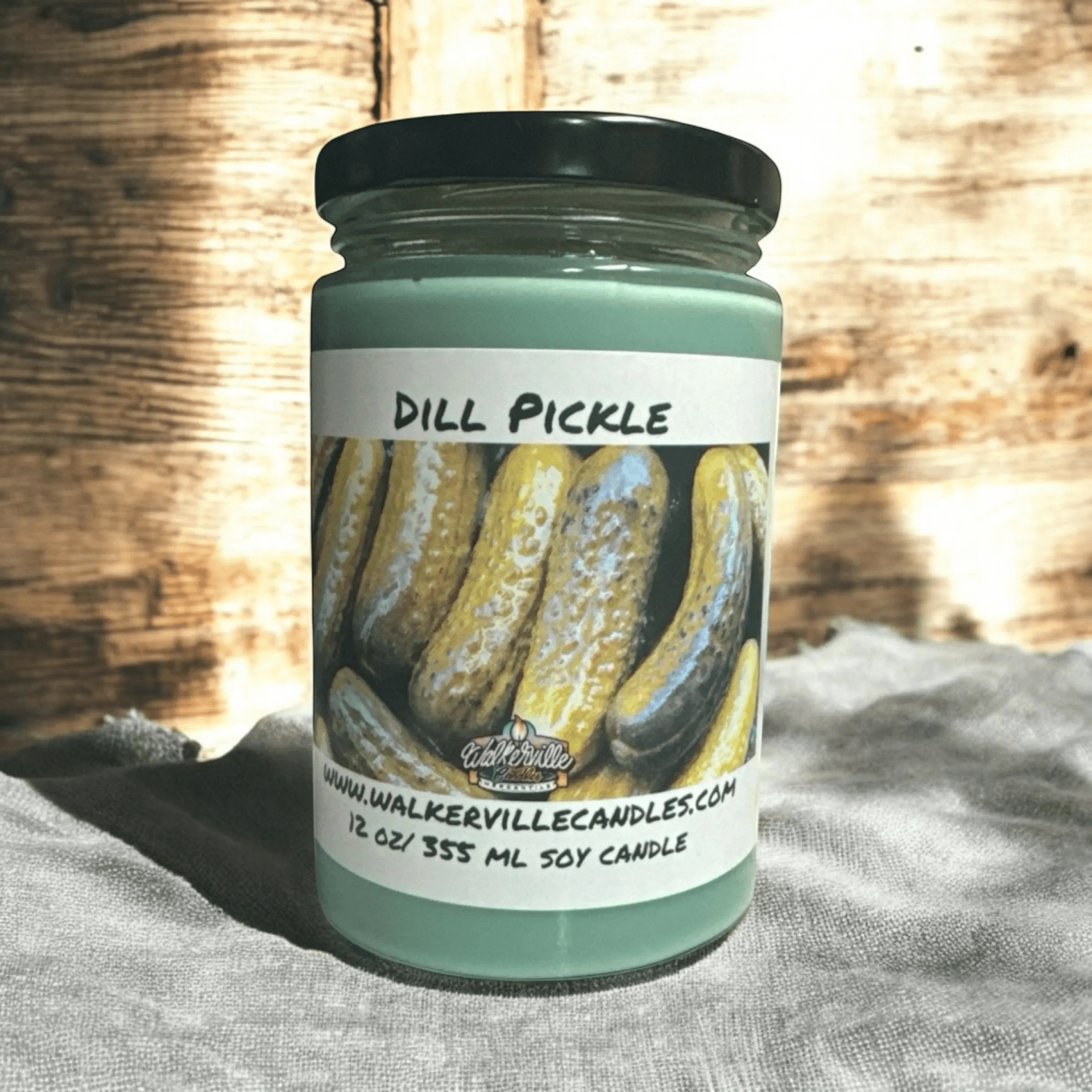 Dill Pickle Coconut Soy 12.5 oz/ 375 ml Candle Wood Wick - Walkerville Candles