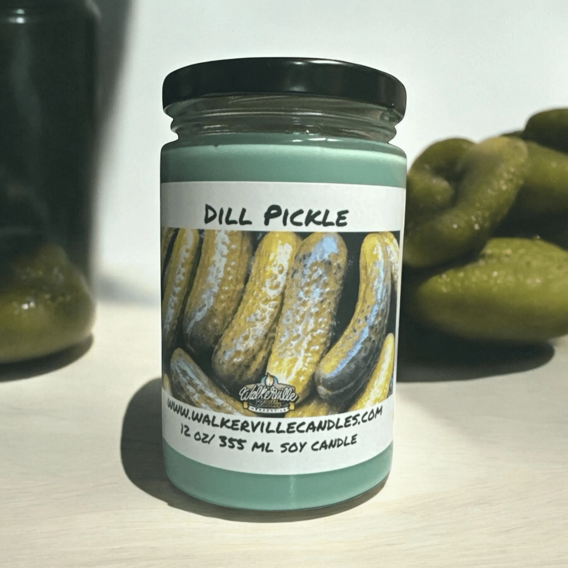 Dill Pickle Coconut Soy 12.5 oz/ 375 ml Candle Wood Wick - Walkerville Candles