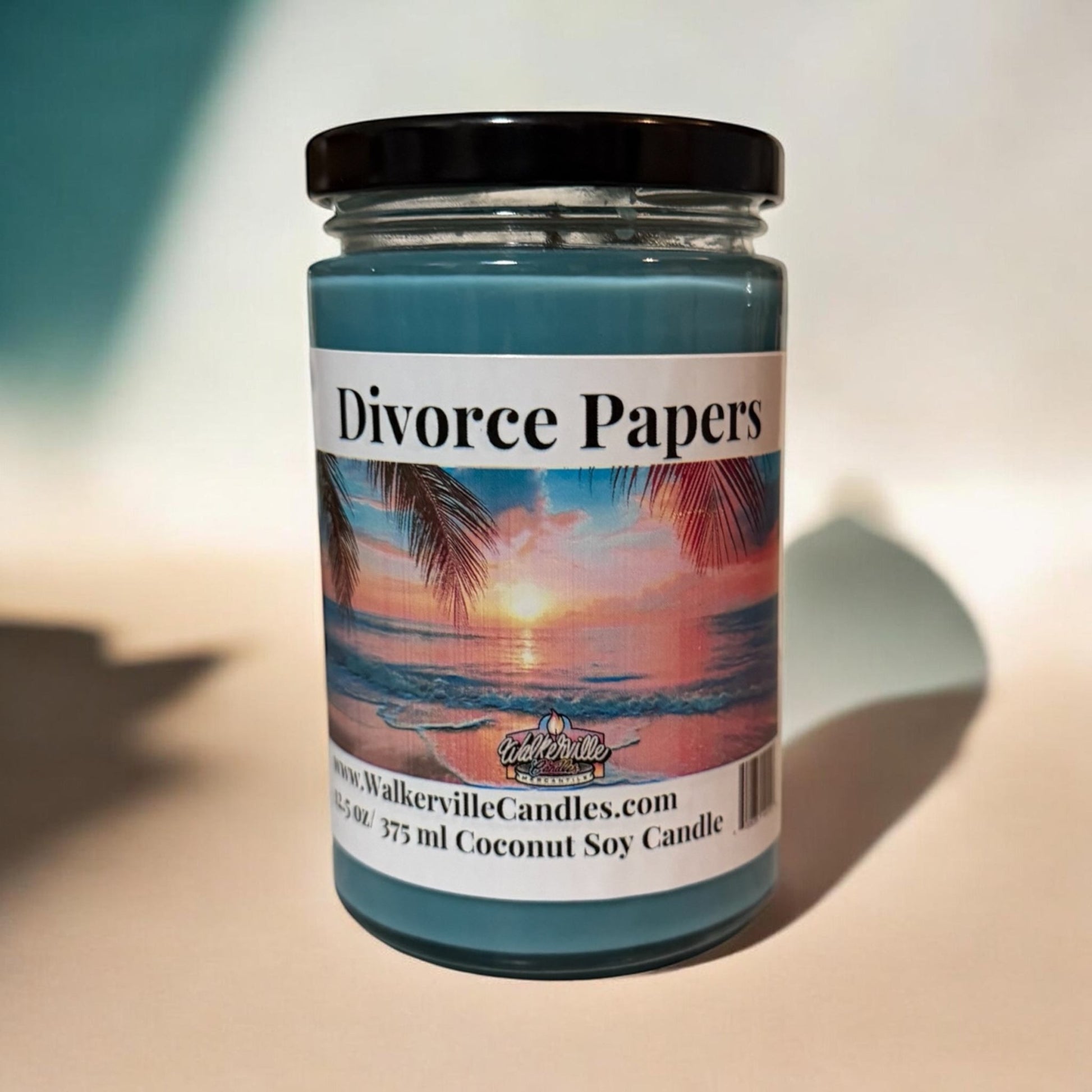 Divorce Papers Coconut Soy 12.5 oz/ 375 ml Candle Wood Wick - Walkerville Candles