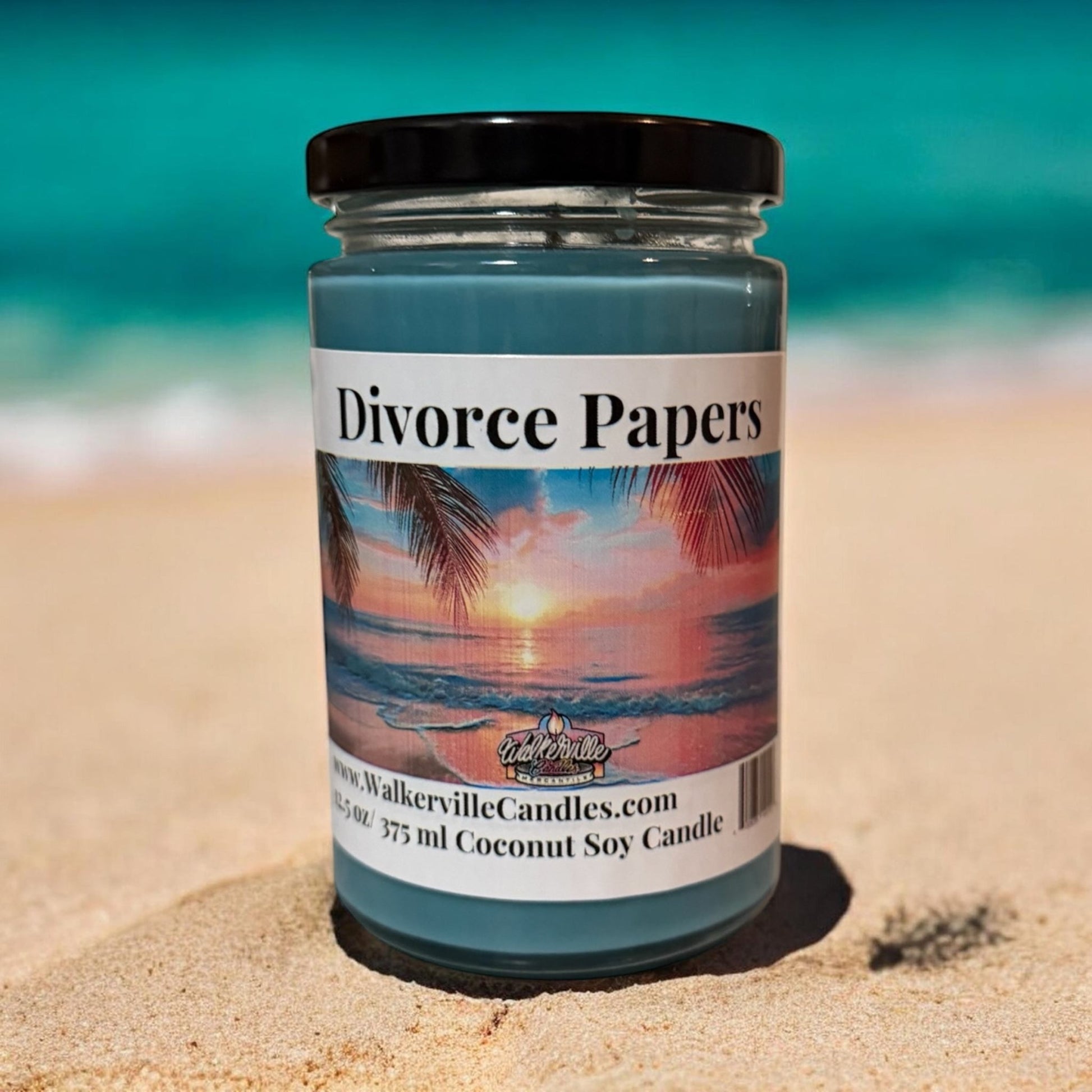 Divorce Papers Coconut Soy 12.5 oz/ 375 ml Candle Wood Wick - Walkerville Candles