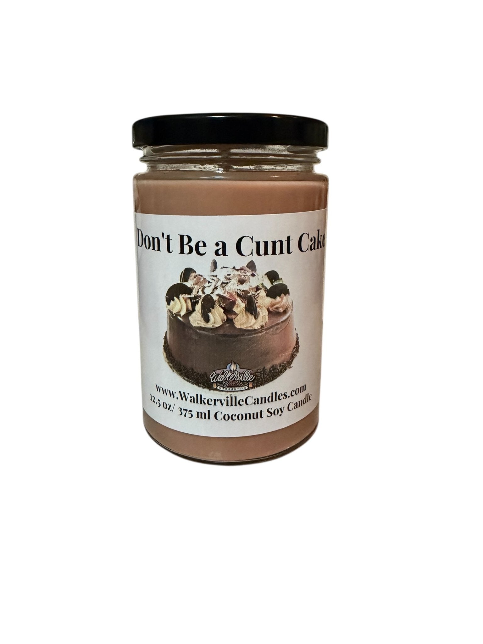 Don't Be a Cunt Cake Coconut Soy 12.5 oz/ 375 ml Candle Wood Wick - Walkerville Candles