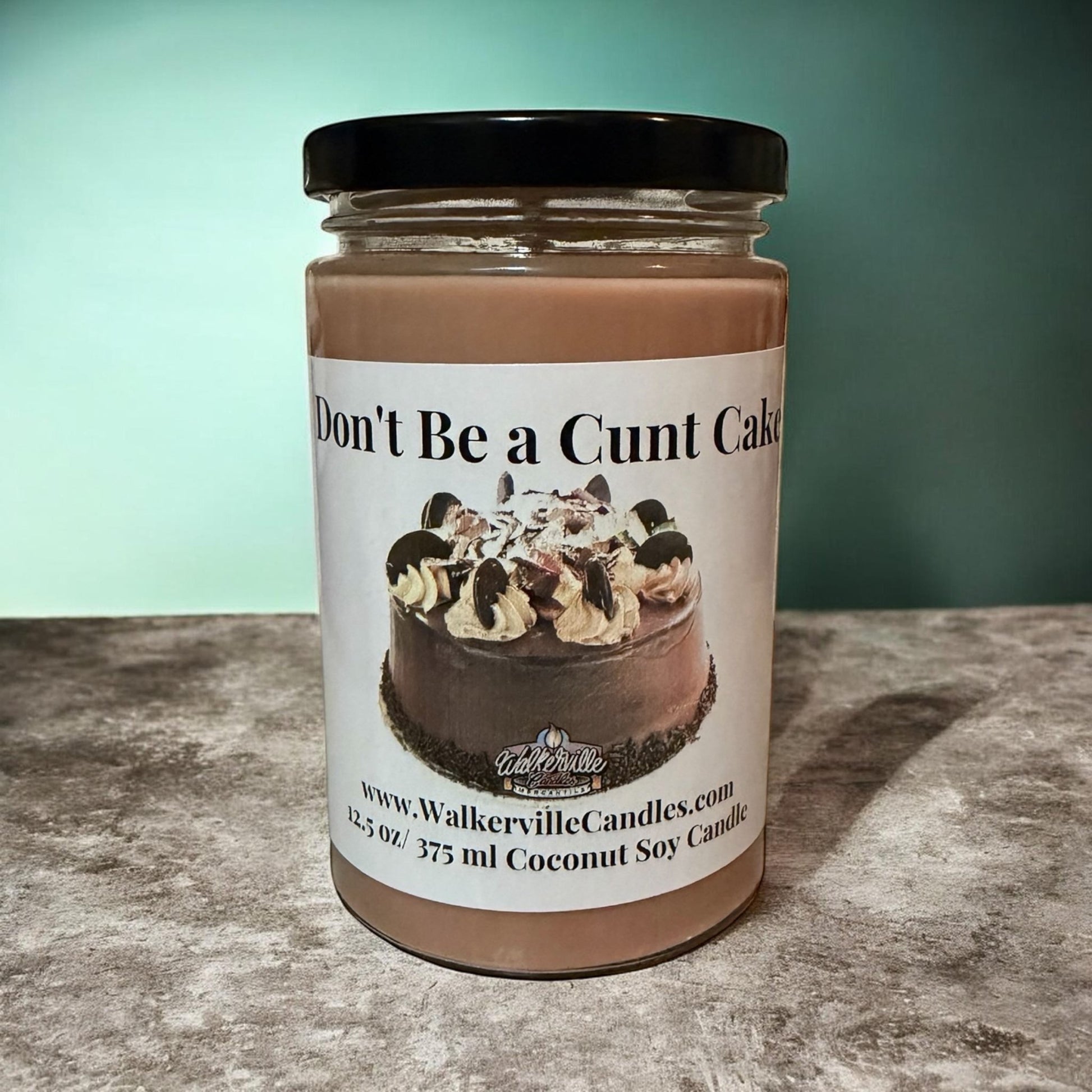 Don't Be a Cunt Cake Coconut Soy 12.5 oz/ 375 ml Candle Wood Wick - Walkerville Candles