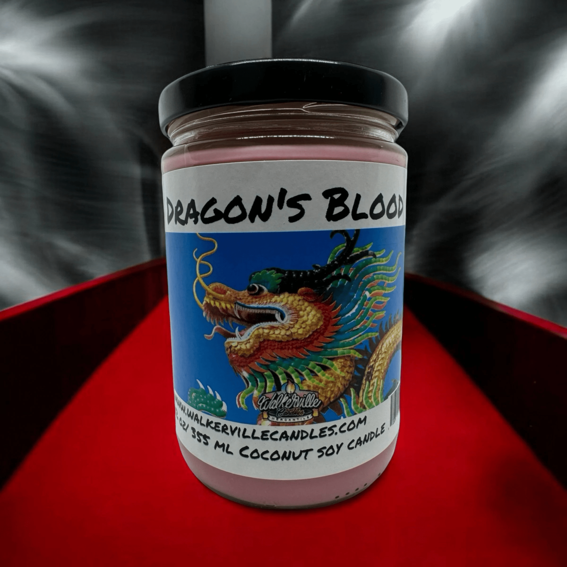 Dragon's Blood Coconut Soy 12.5 oz/ 375 ml Candle Wood Wick - Walkerville Candles