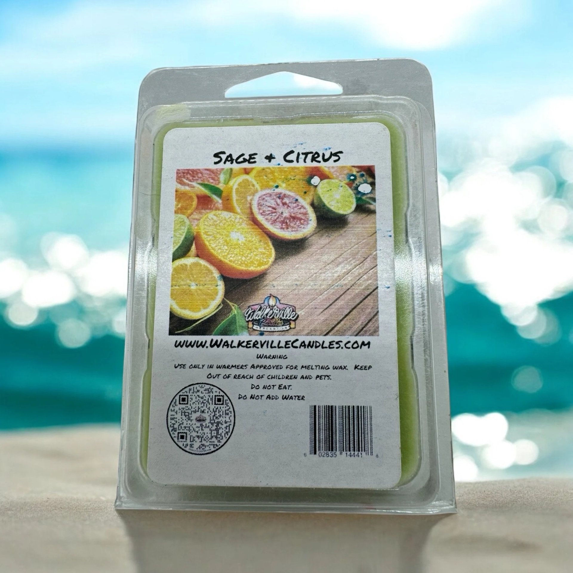 Sage & Citrus Vegan Soy wax, Hand-poured, Eco-friendly Fruity Wax Melt