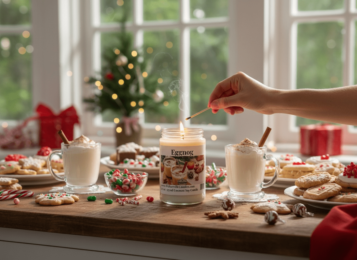 Eggnog Coconut Soy 12.5 oz/ 375 ml Candle - Walkerville Candles