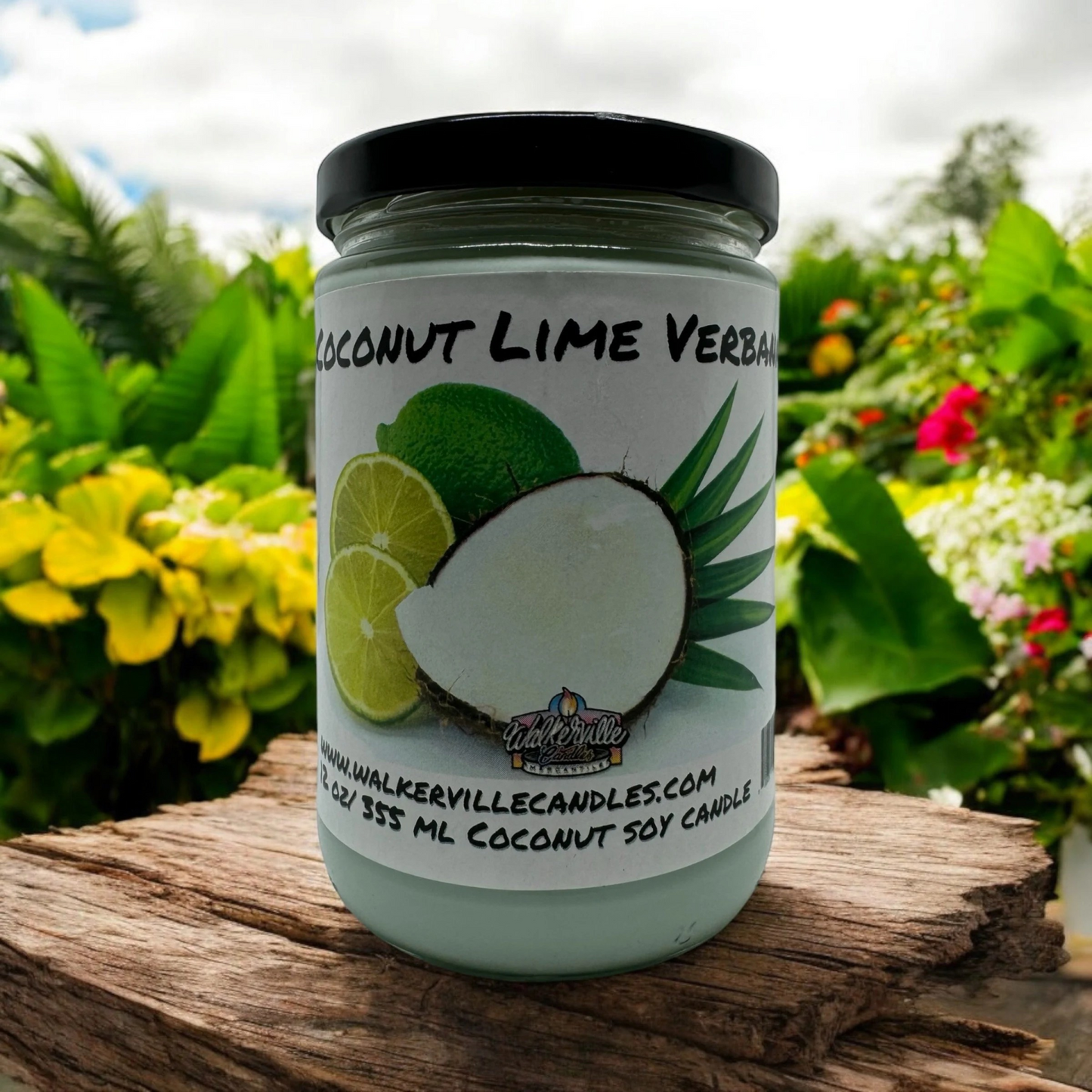 Coconut Lime Verbena 100% Coconut Soy Eco-friendly 12 oz Candle