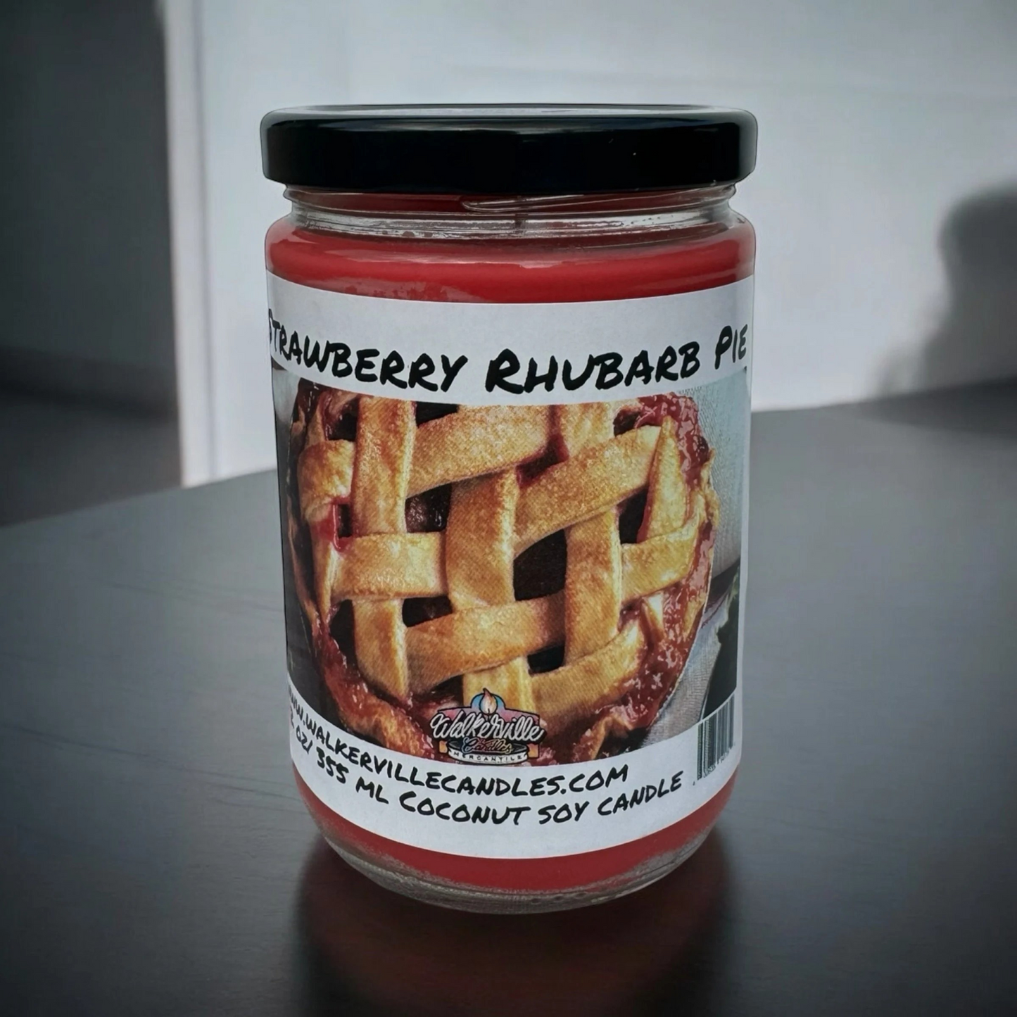 Strawberry Rhubarb Pie 100% Coconut Soy Eco-friendly 12 oz Candle