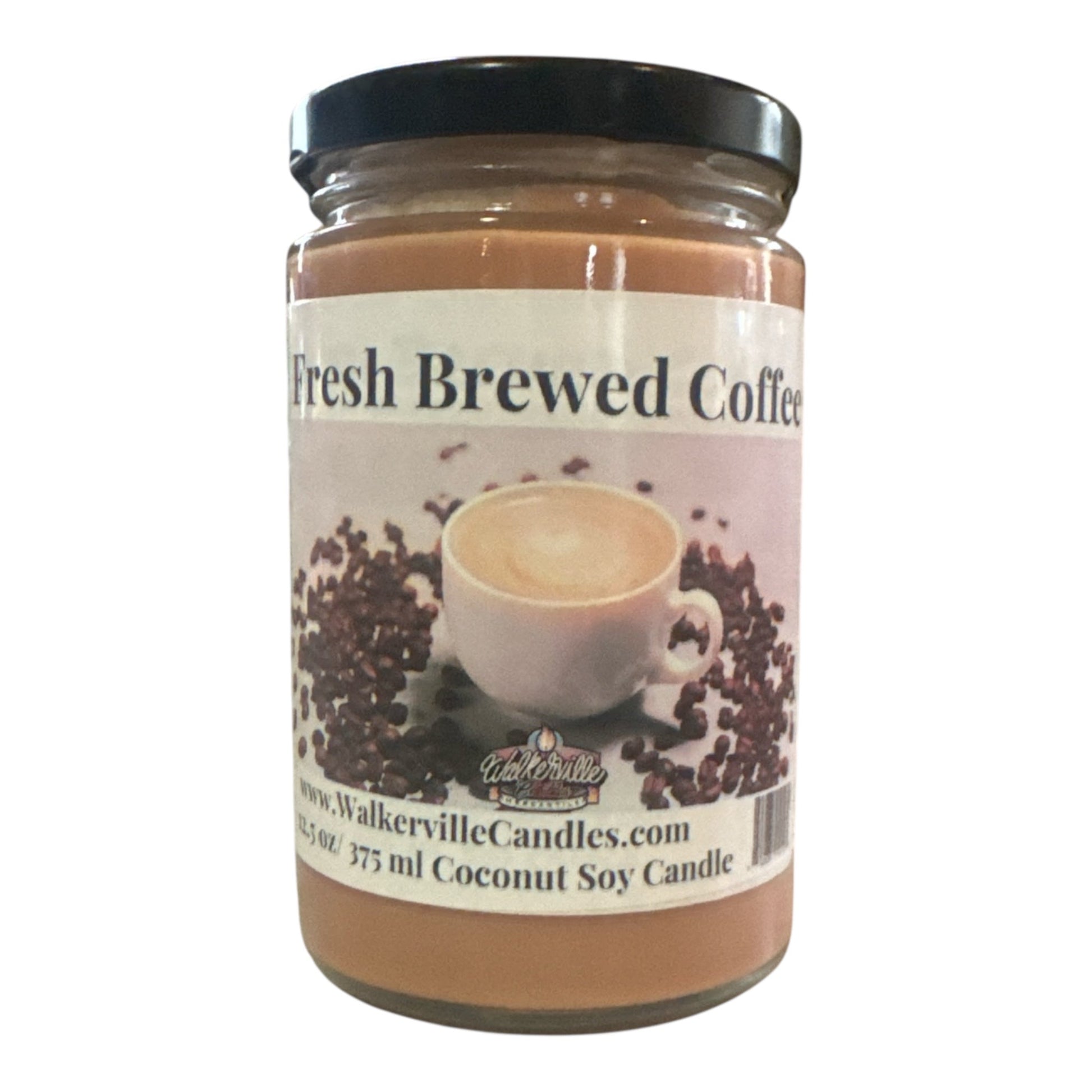 Fresh Brewed Coffee Coconut Soy 12.5 oz/ 375 ml Candle Wood Wick - Walkerville Candles
