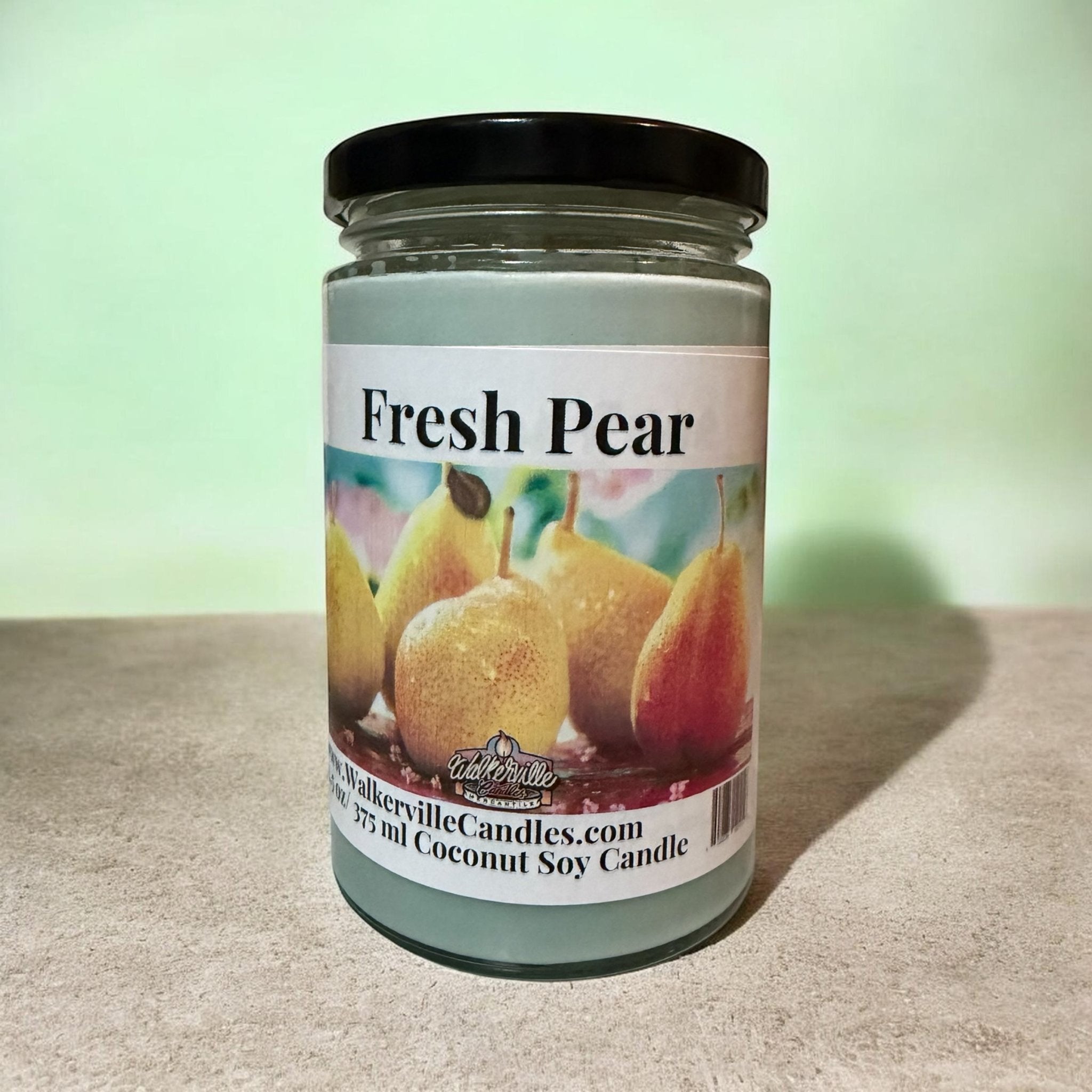Fresh Pear Coconut Soy 12.5 oz/ 375 ml Candle Wood Wick - Walkerville Candles