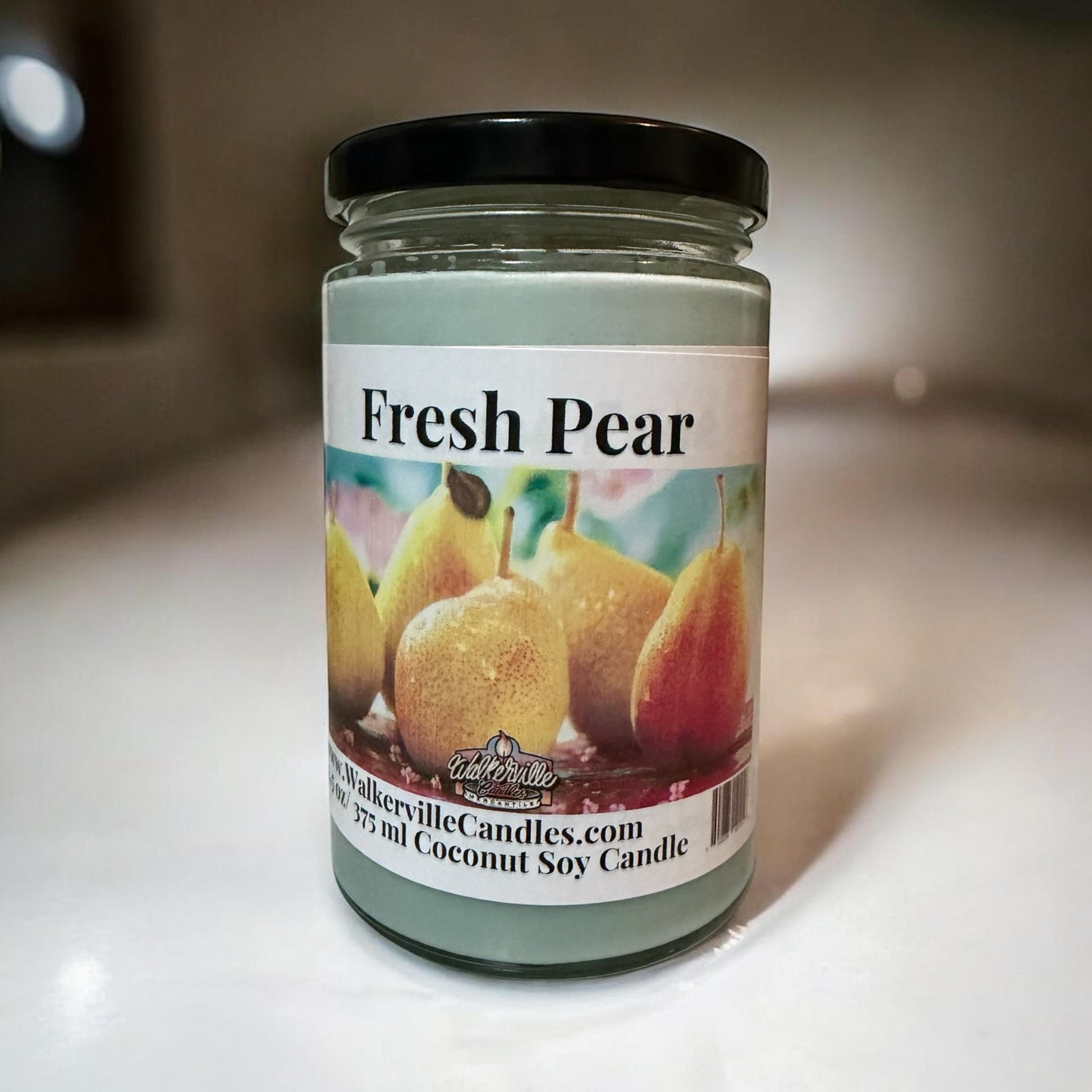 Fresh Pear Coconut Soy 12.5 oz/ 375 ml Candle Wood Wick - Walkerville Candles