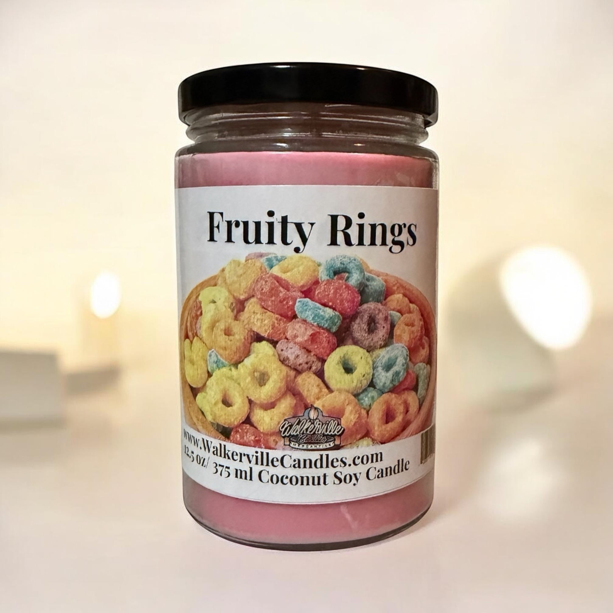 Fruity Rings Coconut Soy 12.5 oz/ 375 ml Candle Wood Wick - Walkerville Candles