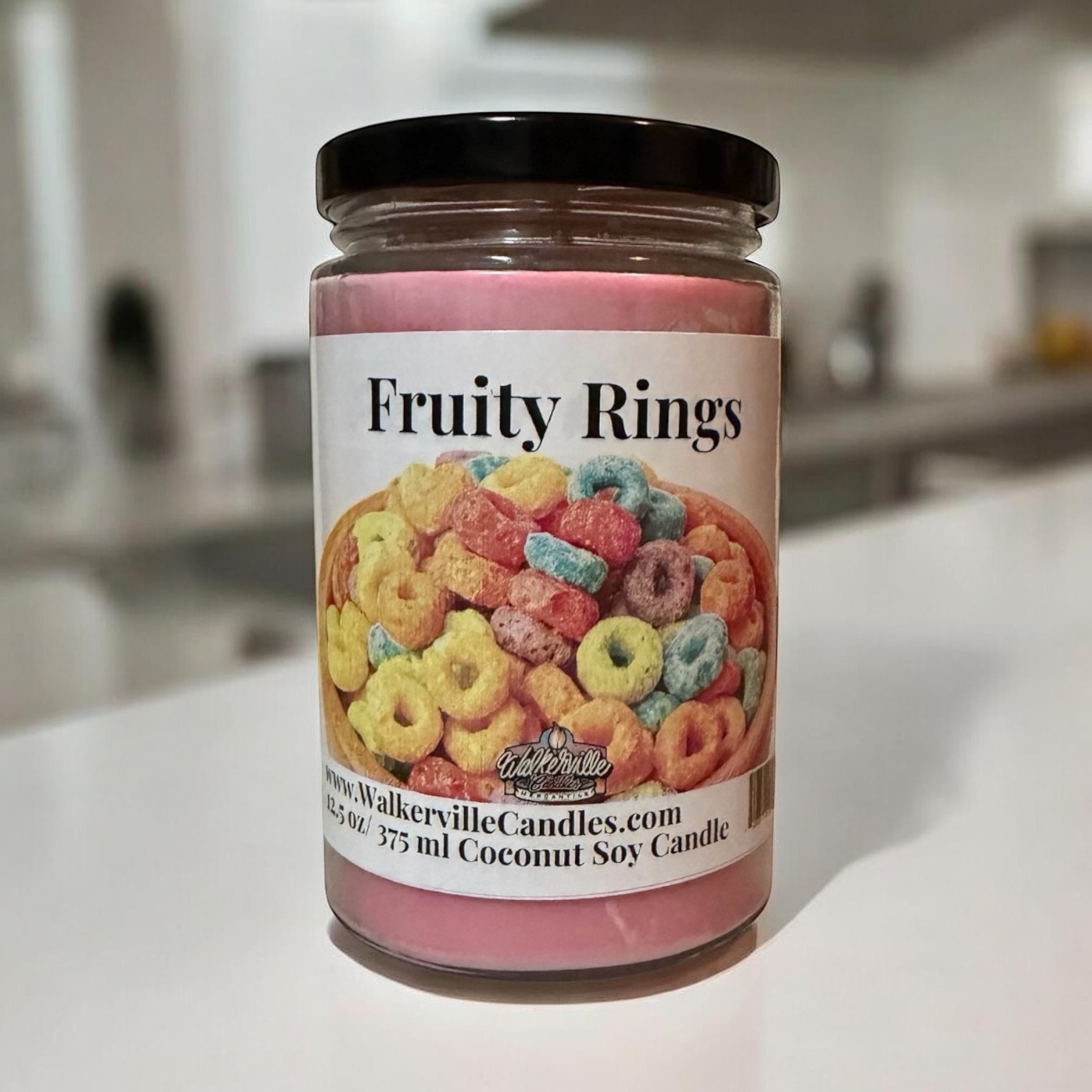 Fruity Rings Coconut Soy 12.5 oz/ 375 ml Candle Wood Wick - Walkerville Candles
