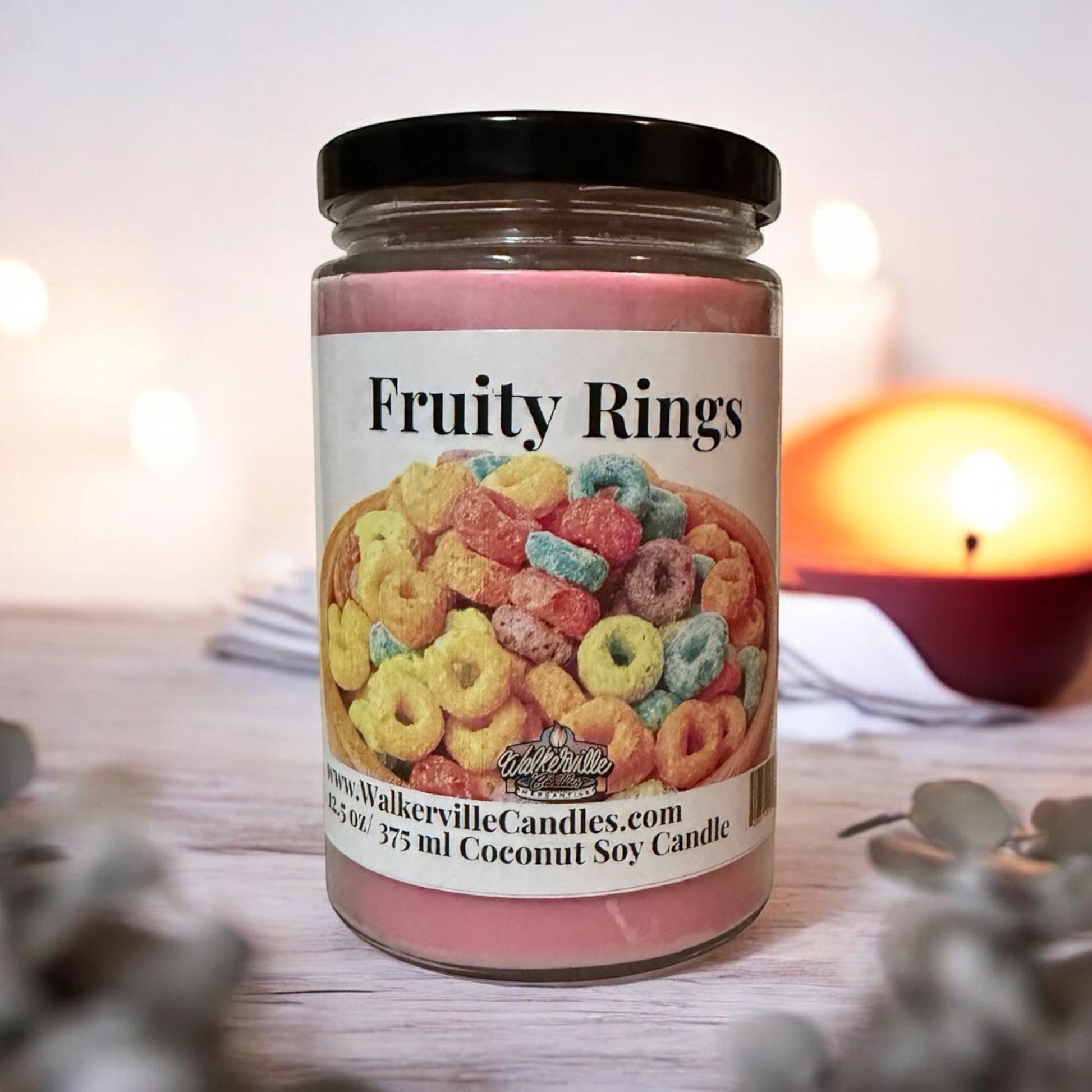 Fruity Rings Coconut Soy 12.5 oz/ 375 ml Candle Wood Wick - Walkerville Candles