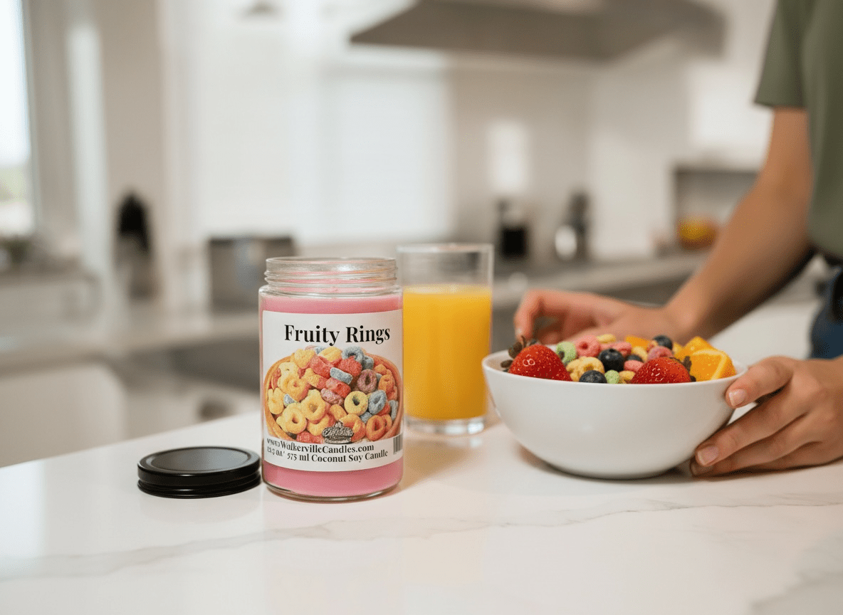 Fruity Rings Coconut Soy 12.5 oz/ 375 ml Candle Wood Wick - Walkerville Candles