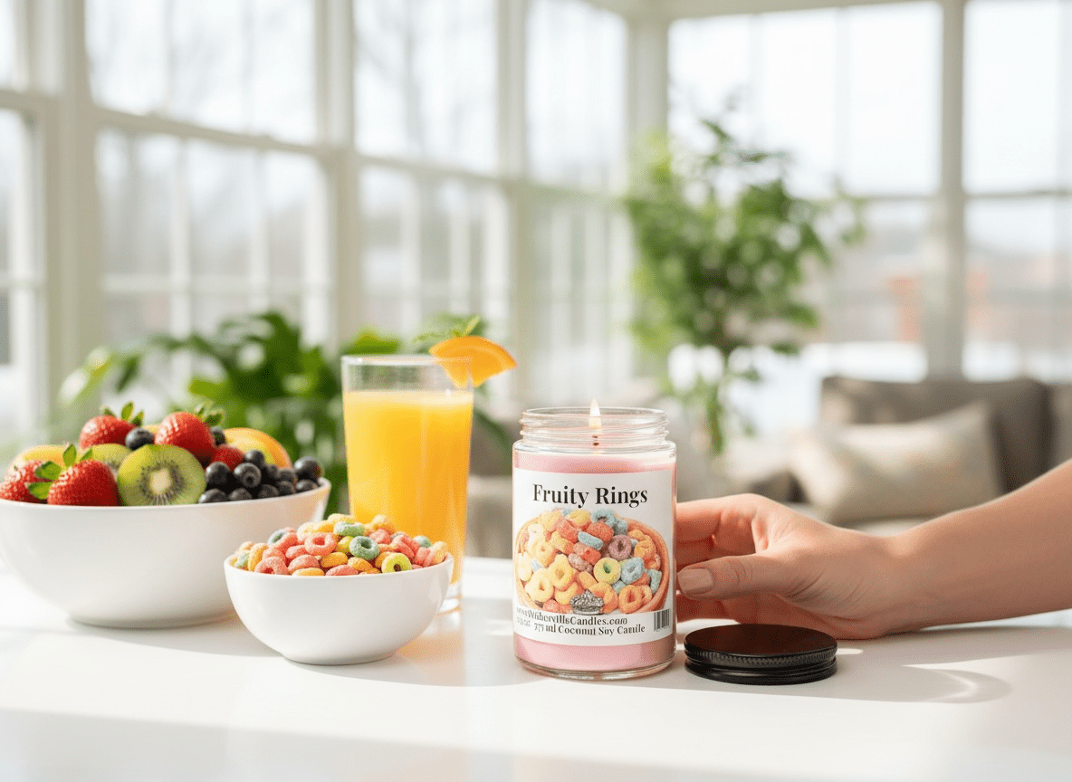 Fruity Rings Coconut Soy 12.5 oz/ 375 ml Candle Wood Wick - Walkerville Candles