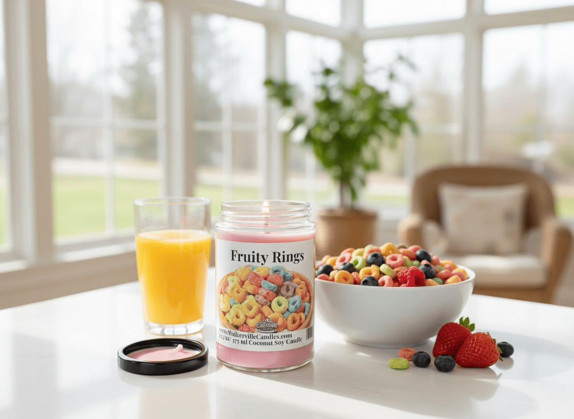 Fruity Rings Coconut Soy 12.5 oz/ 375 ml Candle Wood Wick - Walkerville Candles