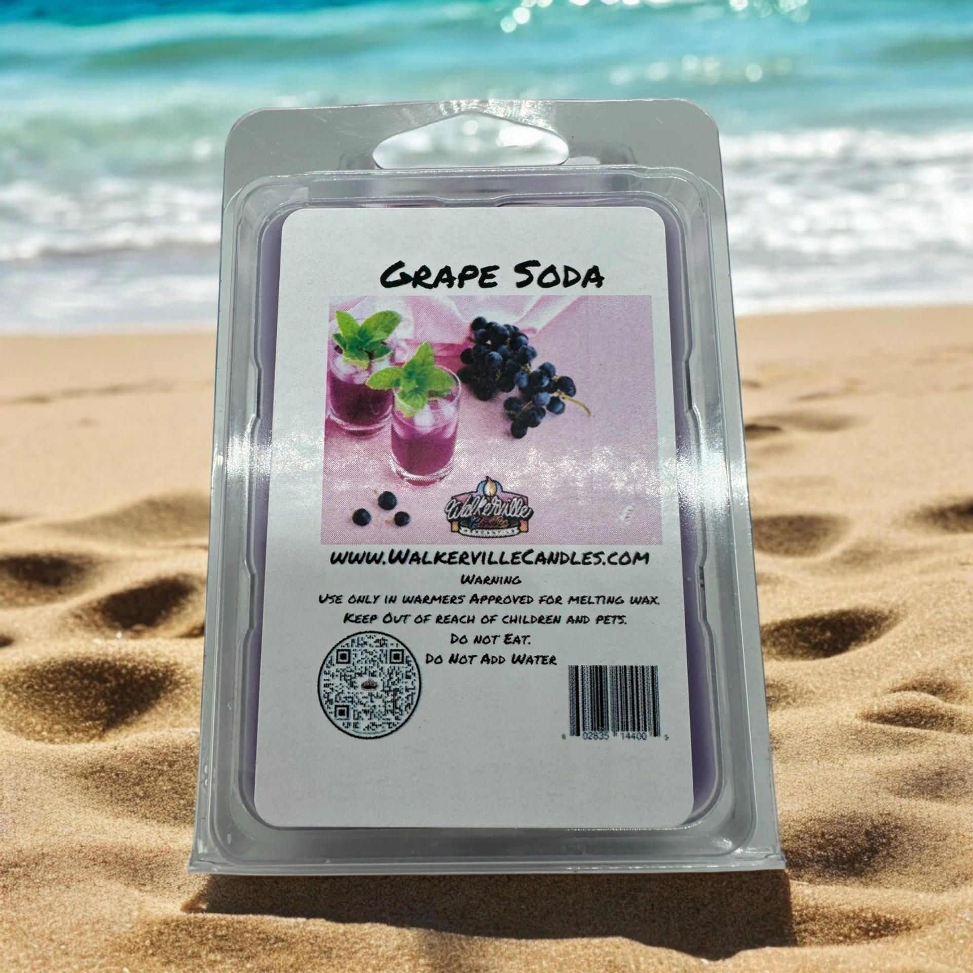 Grape Soda Vegan Soy wax, Hand-poured, Eco-friendly Bakery Food Drink Wax Melt