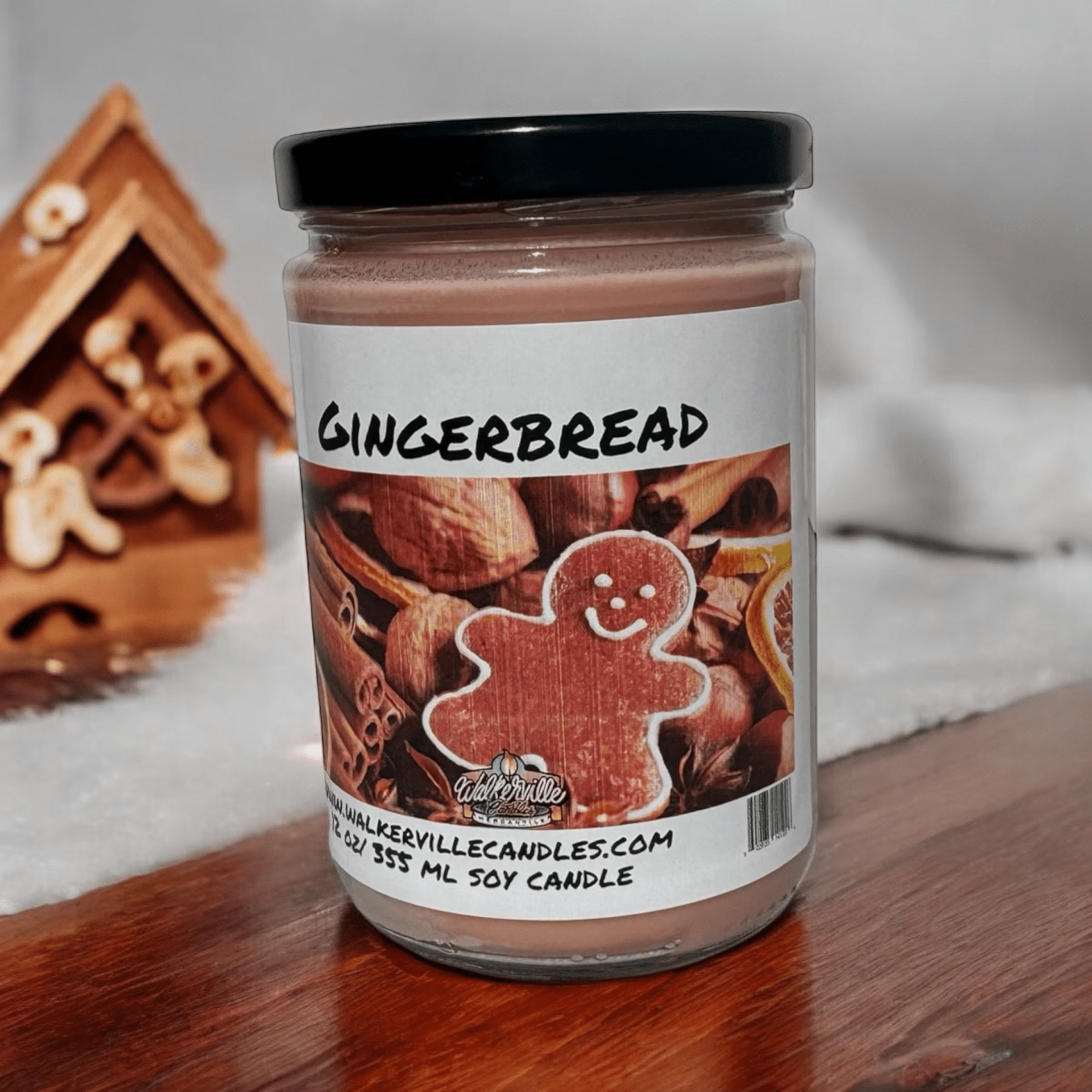 Gingerbread Coconut Soy 12.5 oz/ 375 ml Candle Wood Wick - Walkerville Candles