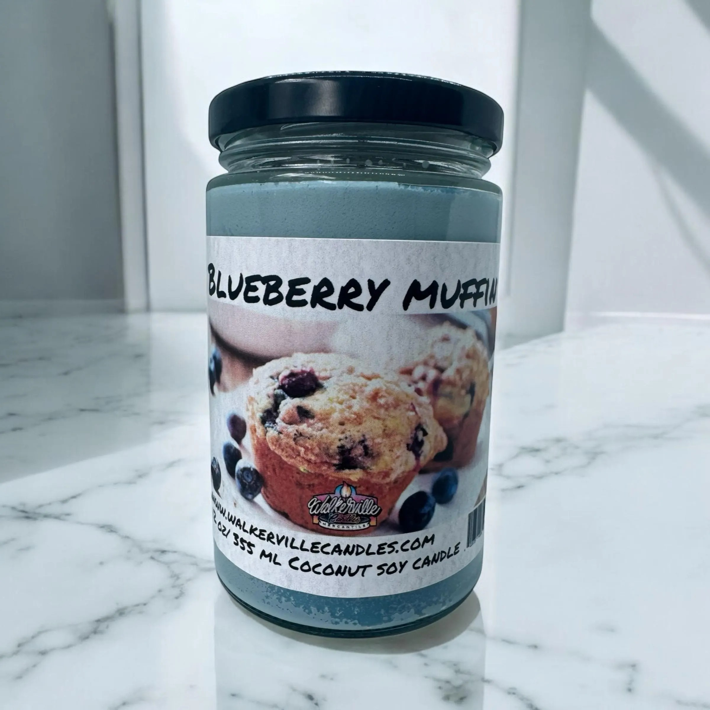 Blueberry Muffin Vegan Coconut Soy 12 oz/ 355 ml Candle Hand-poured, Eco-friendly, Clean Burning, Bakery, Food, Drink