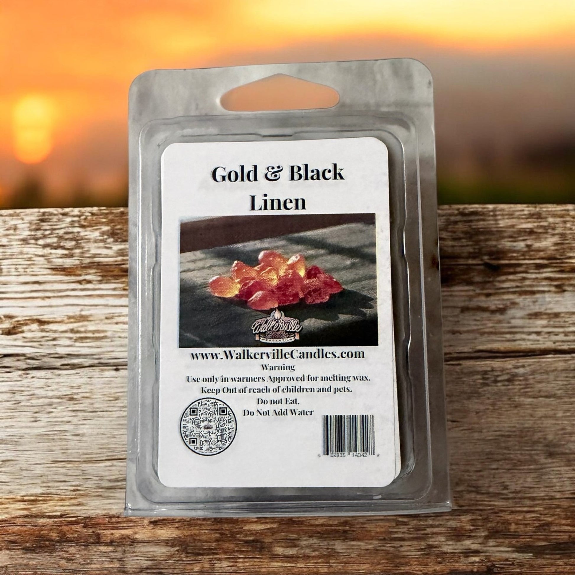 Gold & Black Linen Wax Melt - Walkerville Candles