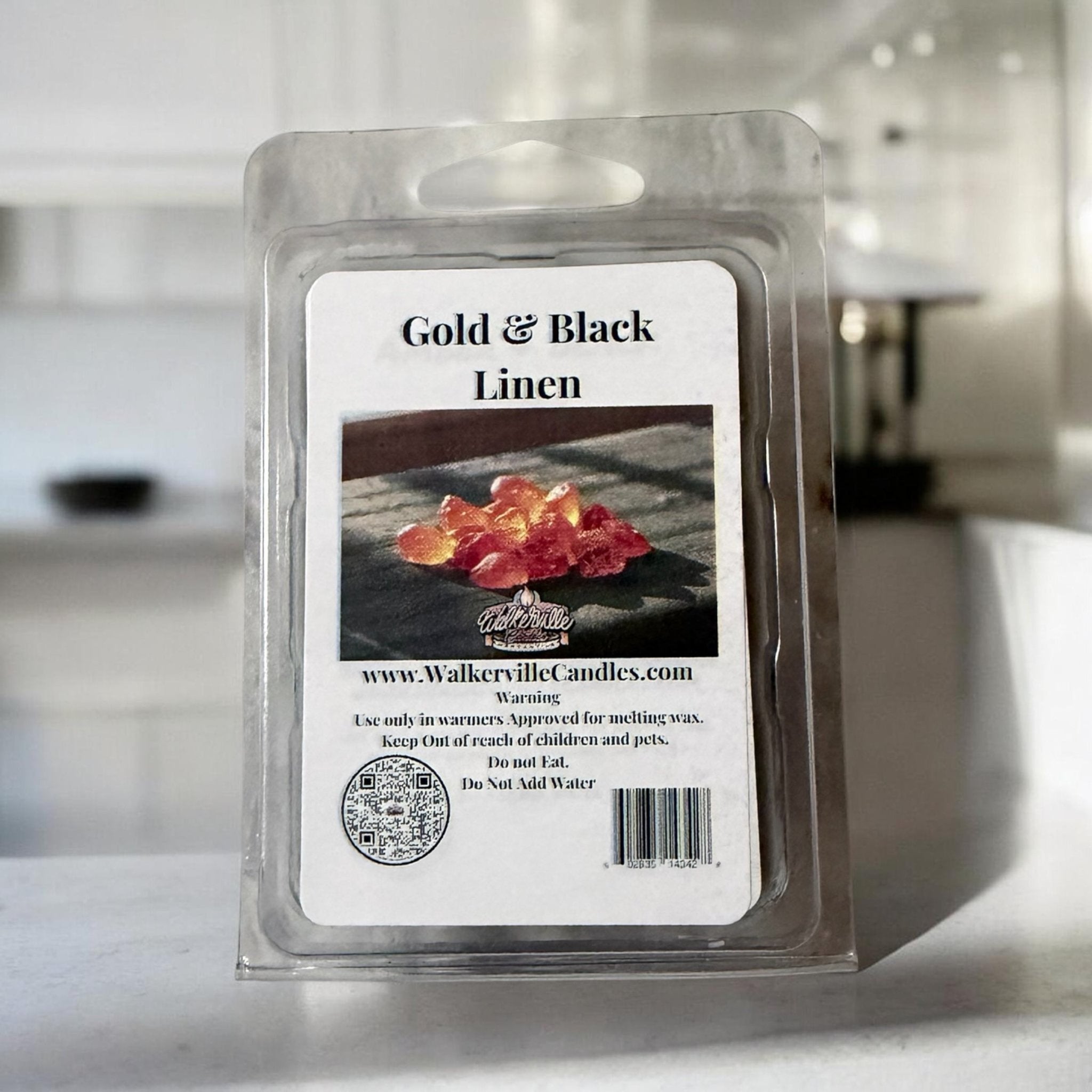 Gold & Black Linen Wax Melt - Walkerville Candles
