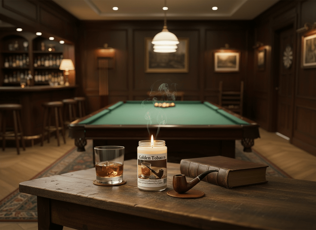 Golden Tobacco Coconut Soy 12.5 oz/ 375 ml Candle Wood Wick - Walkerville Candles