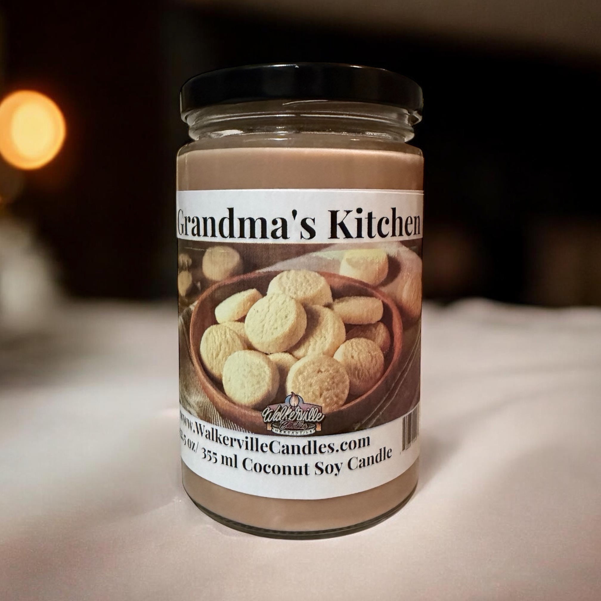 Grandma's Kitchen Coconut Soy 12.5 oz/ 375 ml Candle Wood Wick - Walkerville Candles