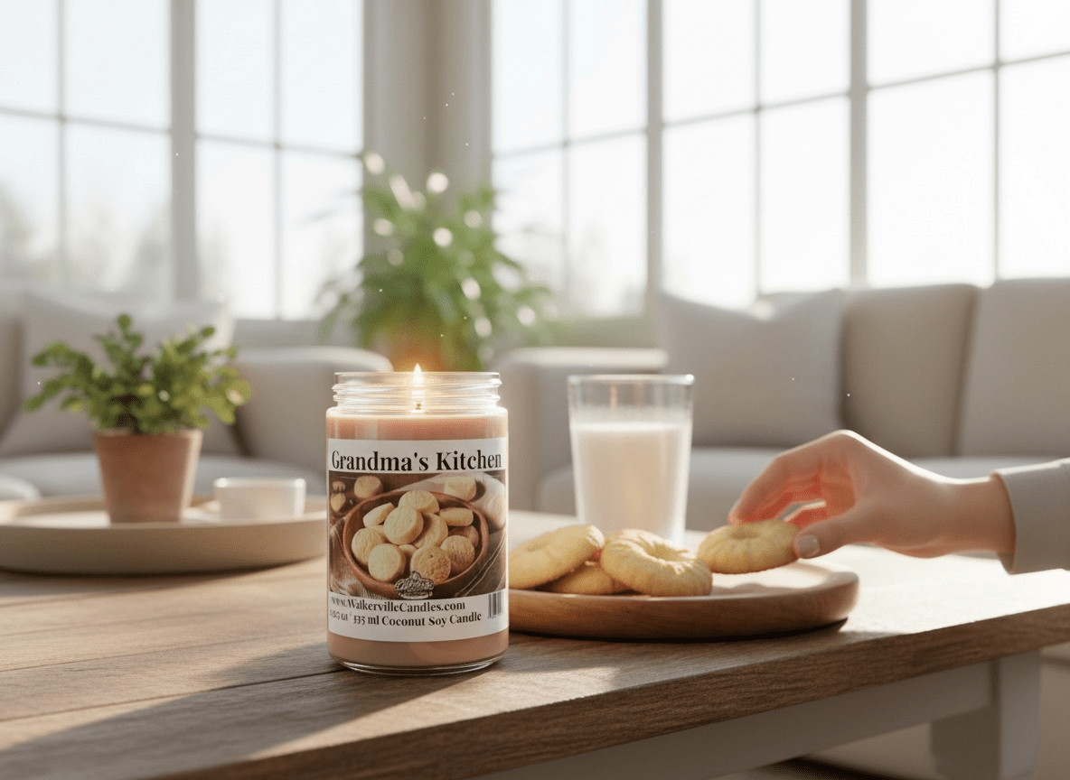 Grandma's Kitchen Coconut Soy 12.5 oz/ 375 ml Candle Wood Wick - Walkerville Candles