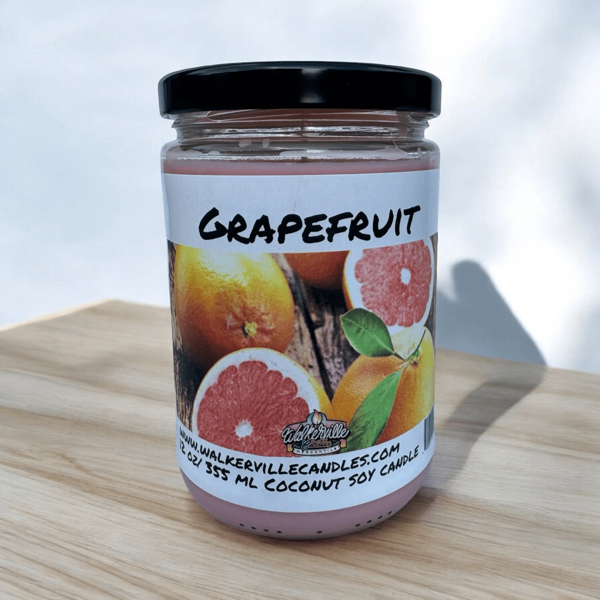 Grapefruit Coconut Soy 12.5 oz/ 375 ml Candle Wood Wick - Walkerville Candles