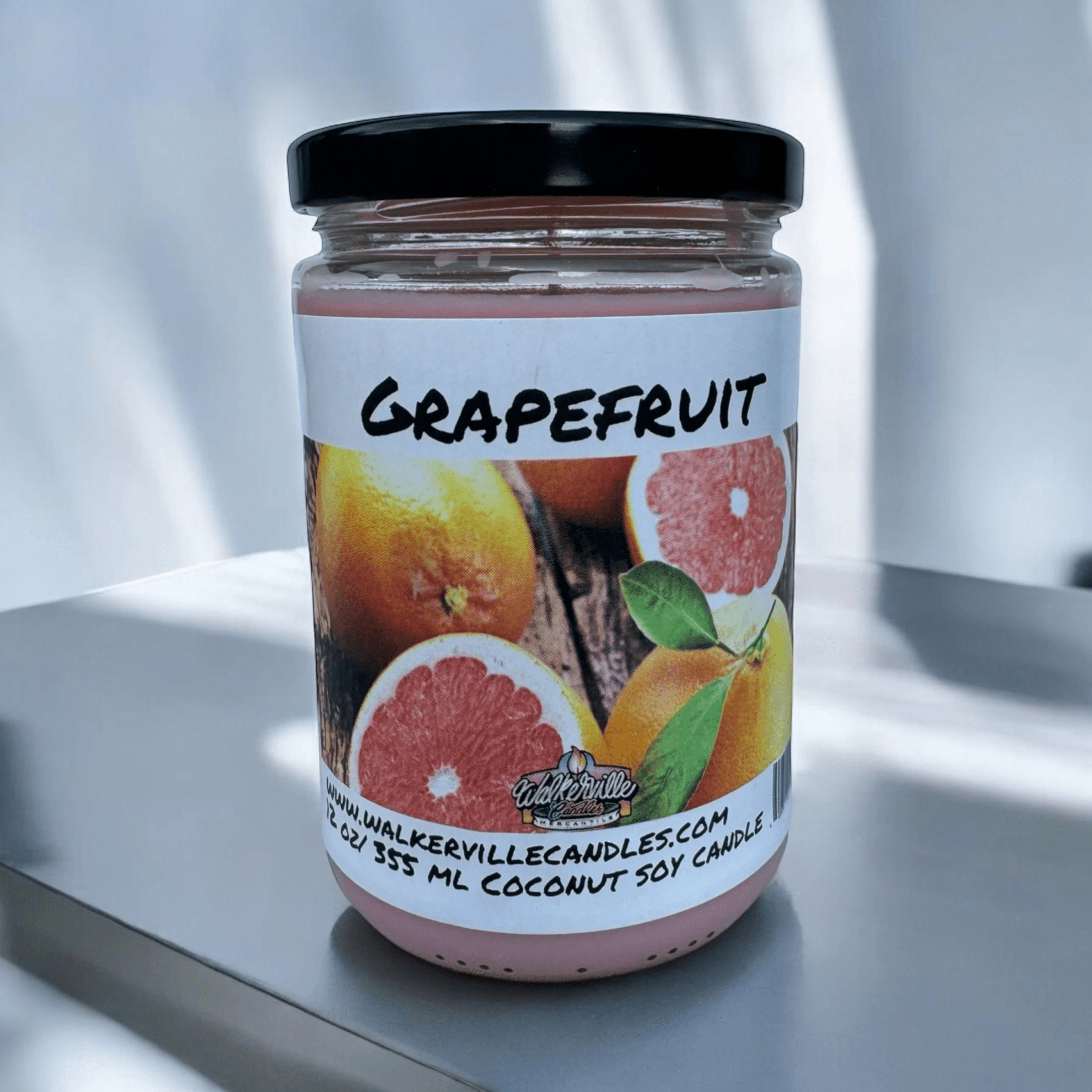 Grapefruit Coconut Soy 12.5 oz/ 375 ml Candle Wood Wick - Walkerville Candles