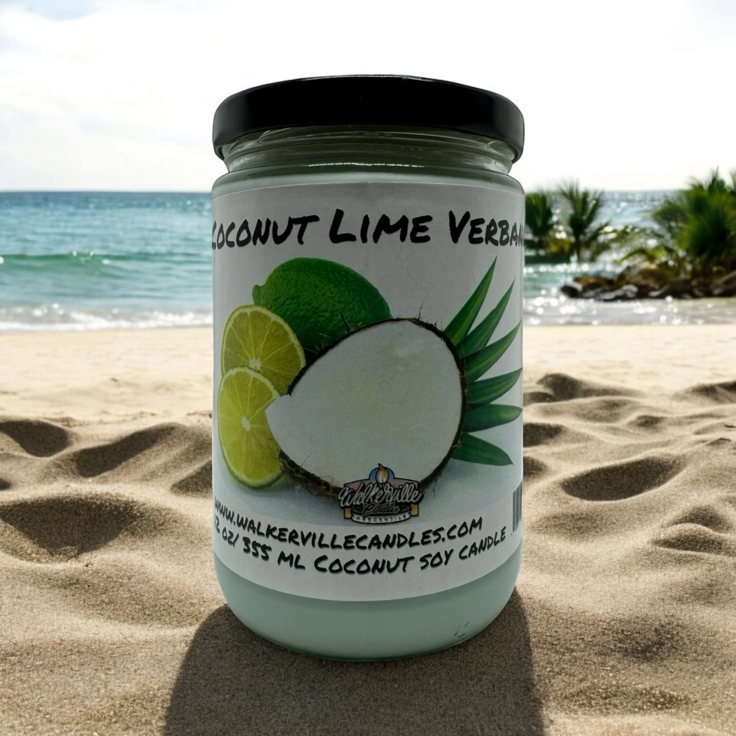 Coconut Lime Verbena 100% Coconut Soy Eco-friendly 12 oz Candle