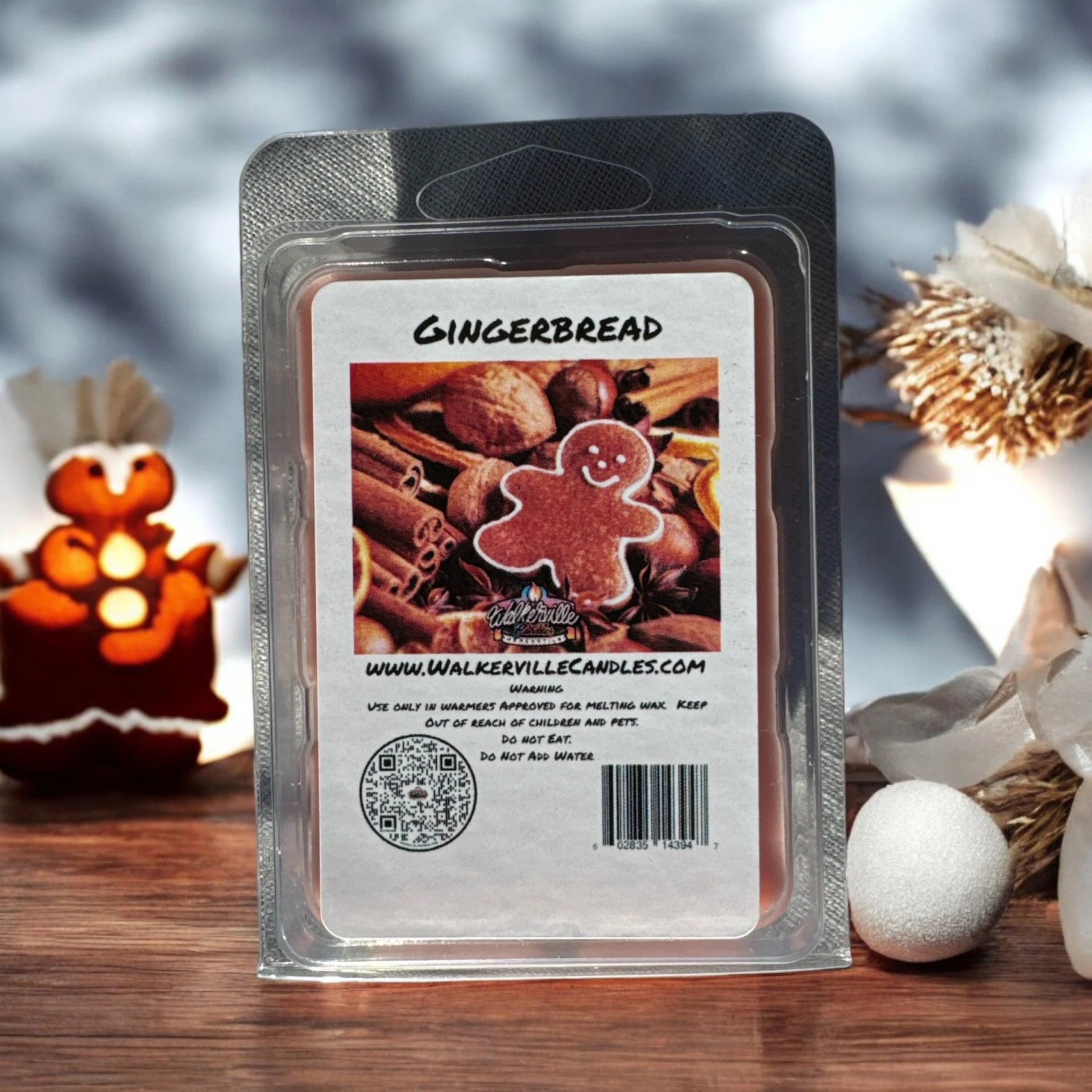 Gingerbread Vegan Soy wax, Hand-poured, Eco-friendly Christmas Bakery Food Drink Wax Melt